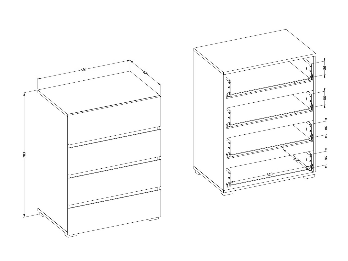 Komoda Alfere 111 (Wotan hrast)
