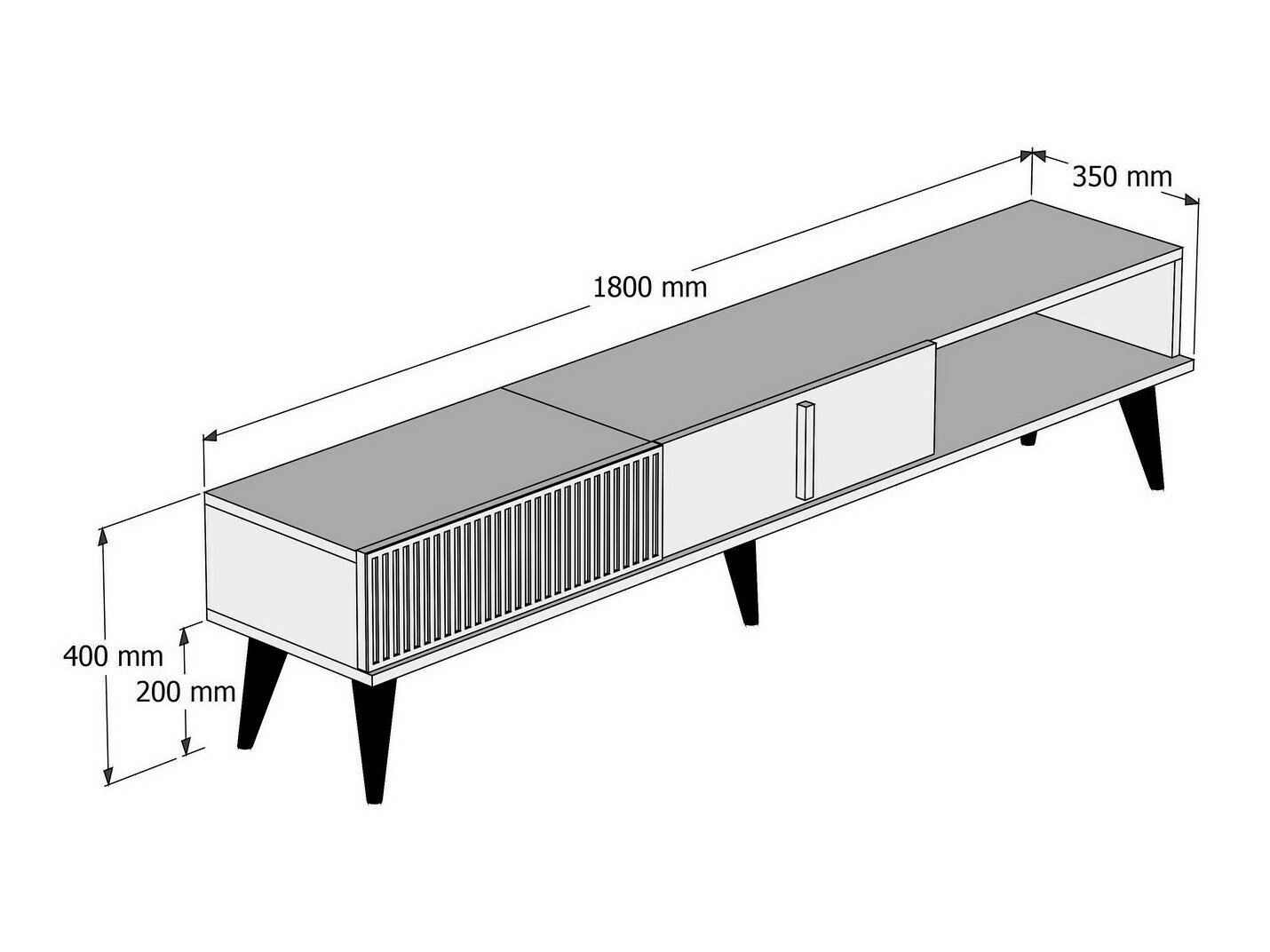TV-omarica Mavbene 102 (Oreh + Antracit)