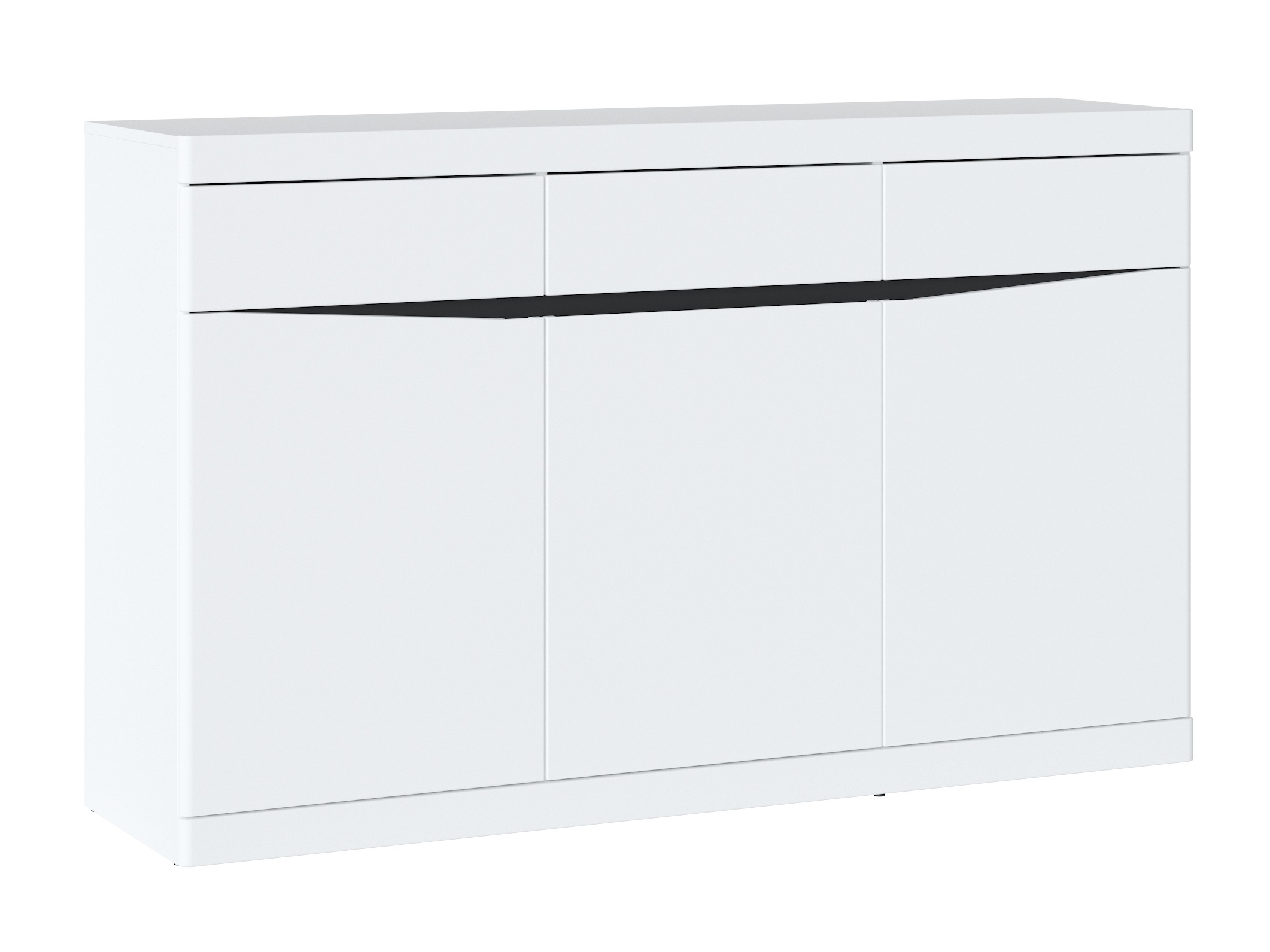 Komoda Venlori 123 (Bela + Grafit)