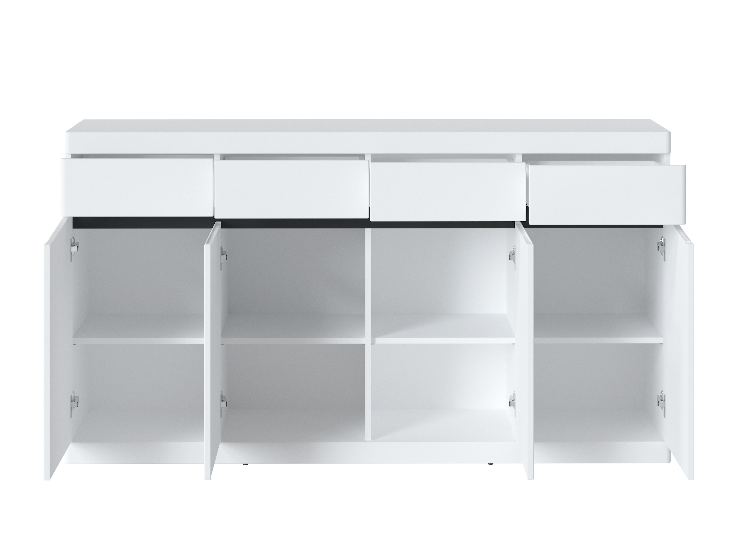 Komoda Venlori 124 (Bela + Grafit)