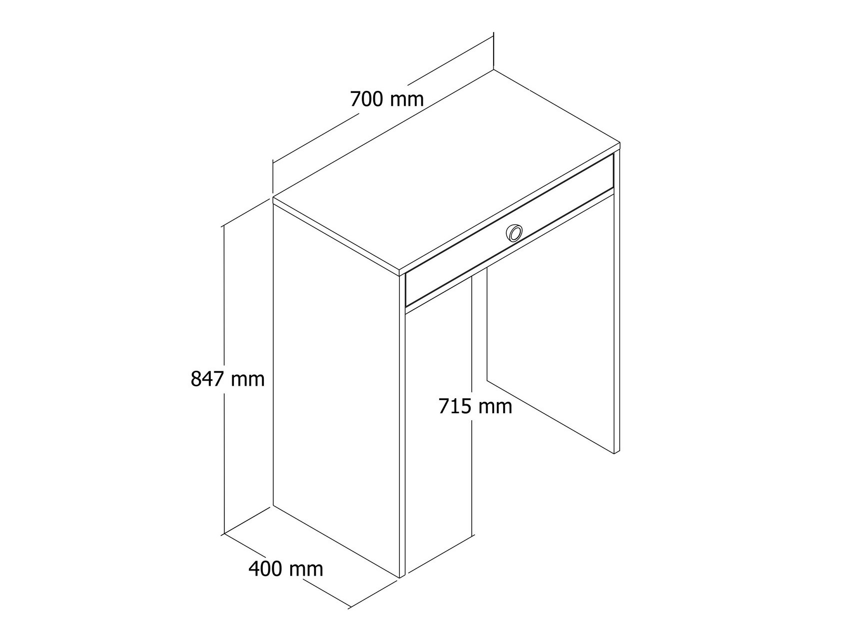 Toaletna mizica Kailua 2616