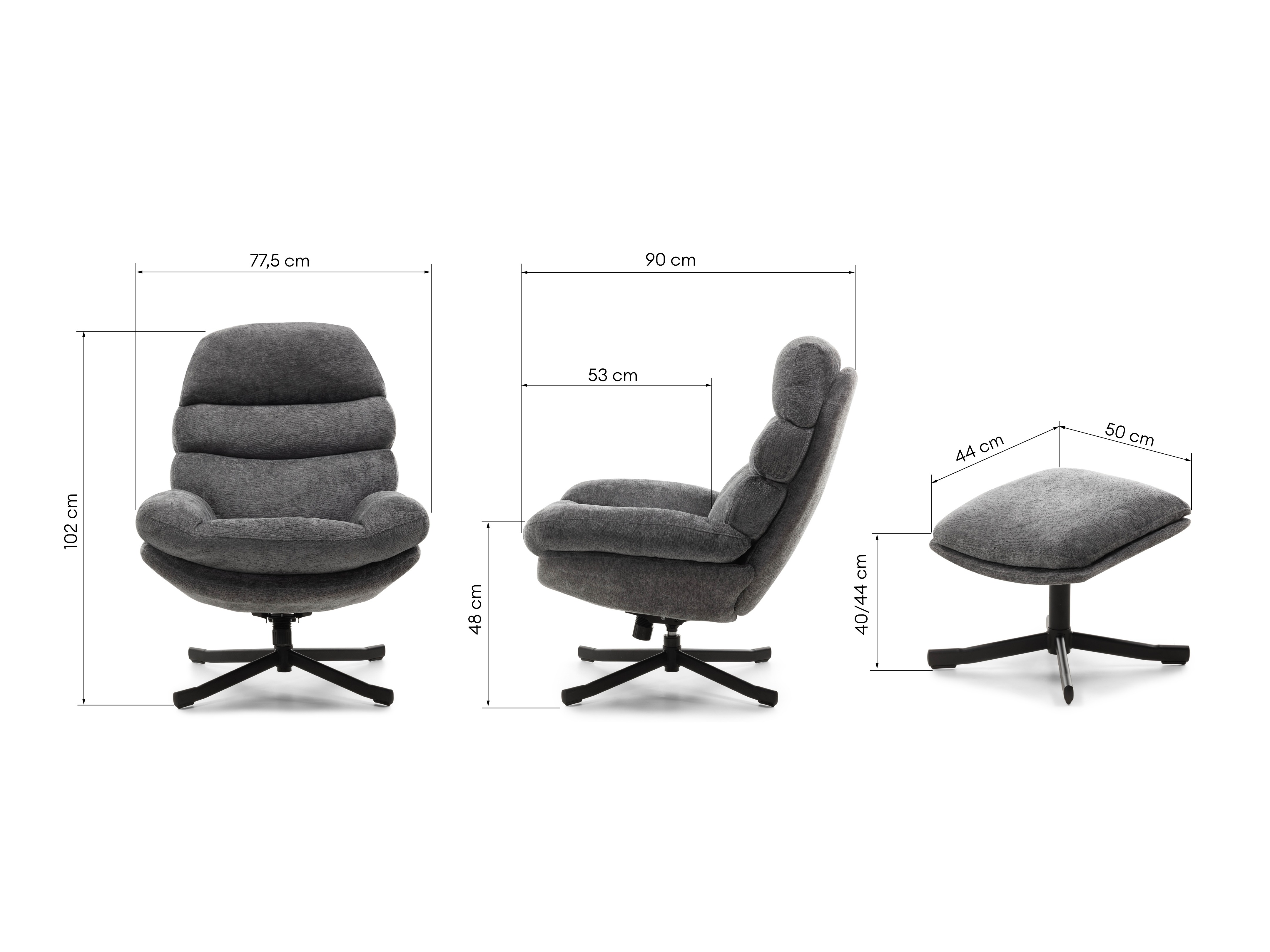 Fotelj Burleson 329 (Siva)