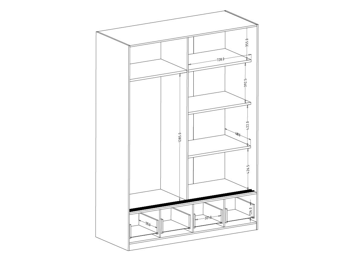 Garderobna omara Melvele 123