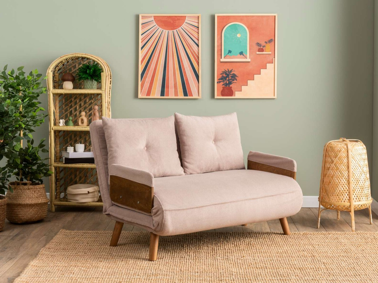 Kavč z ležiščem Altadena 606 (Svetlo rjava)