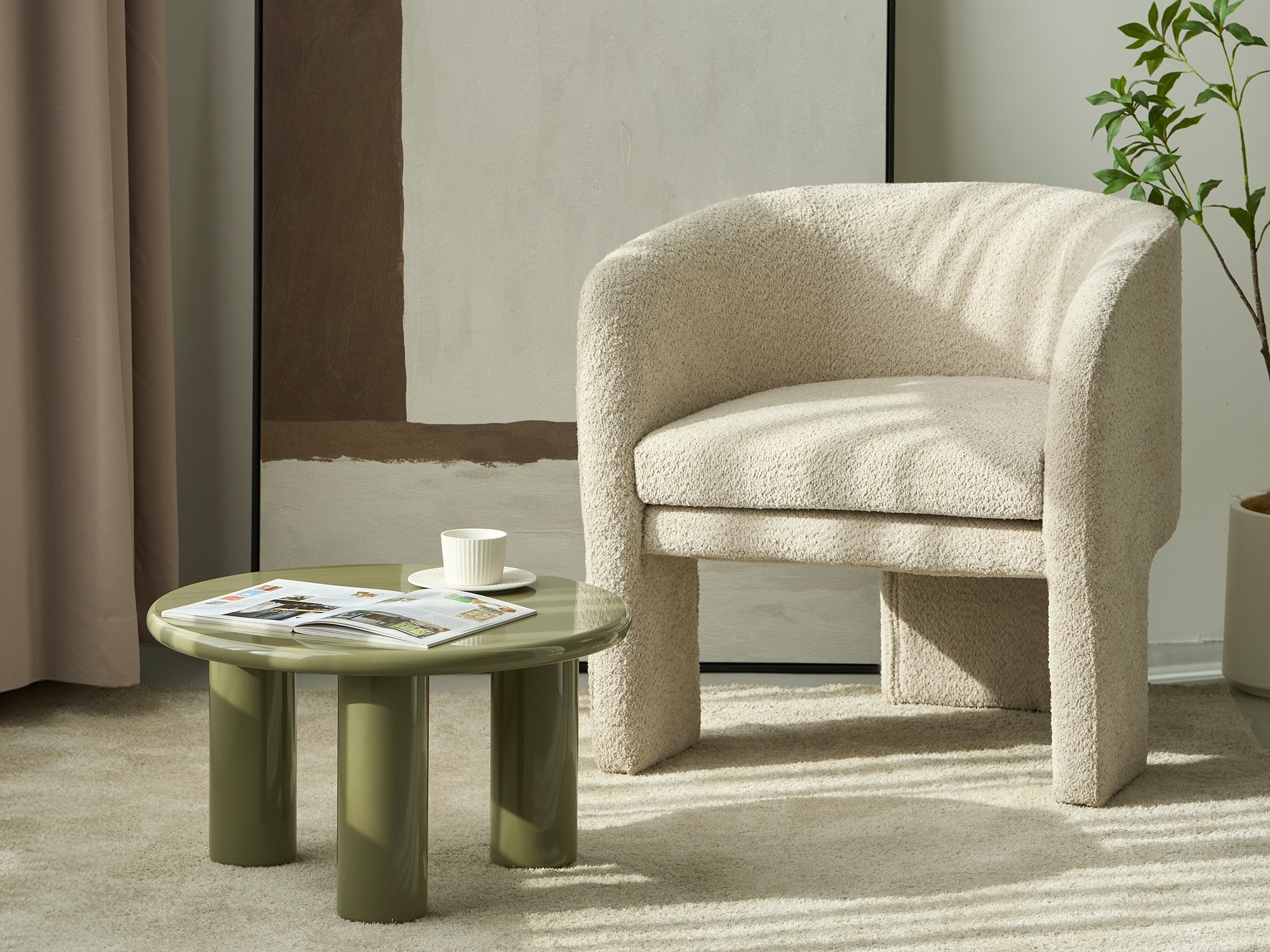 Klubska mizica Burleson 493 (Sijaj zelena)