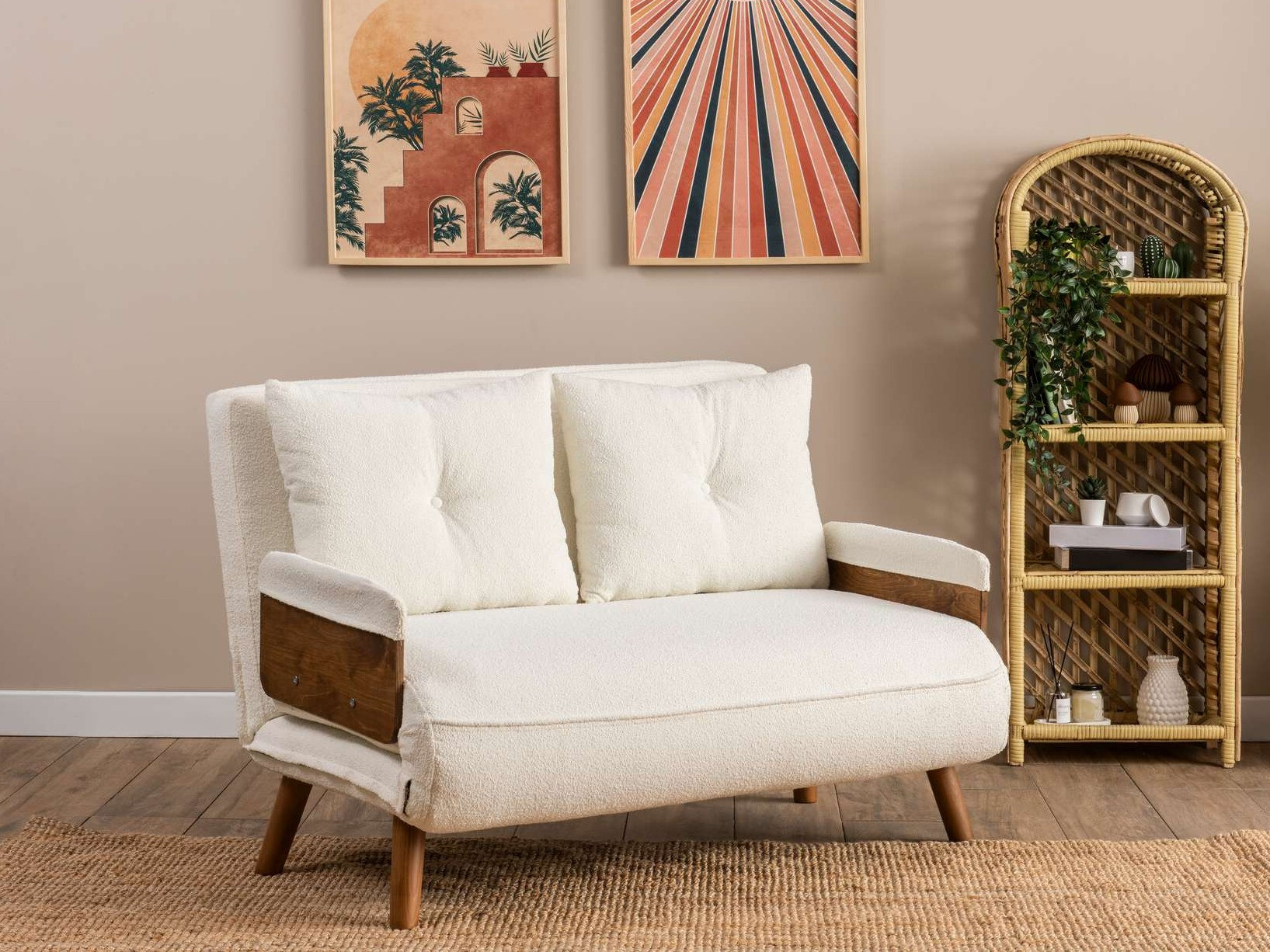 Raztegljiv kavč Altadena 606 (Bela)