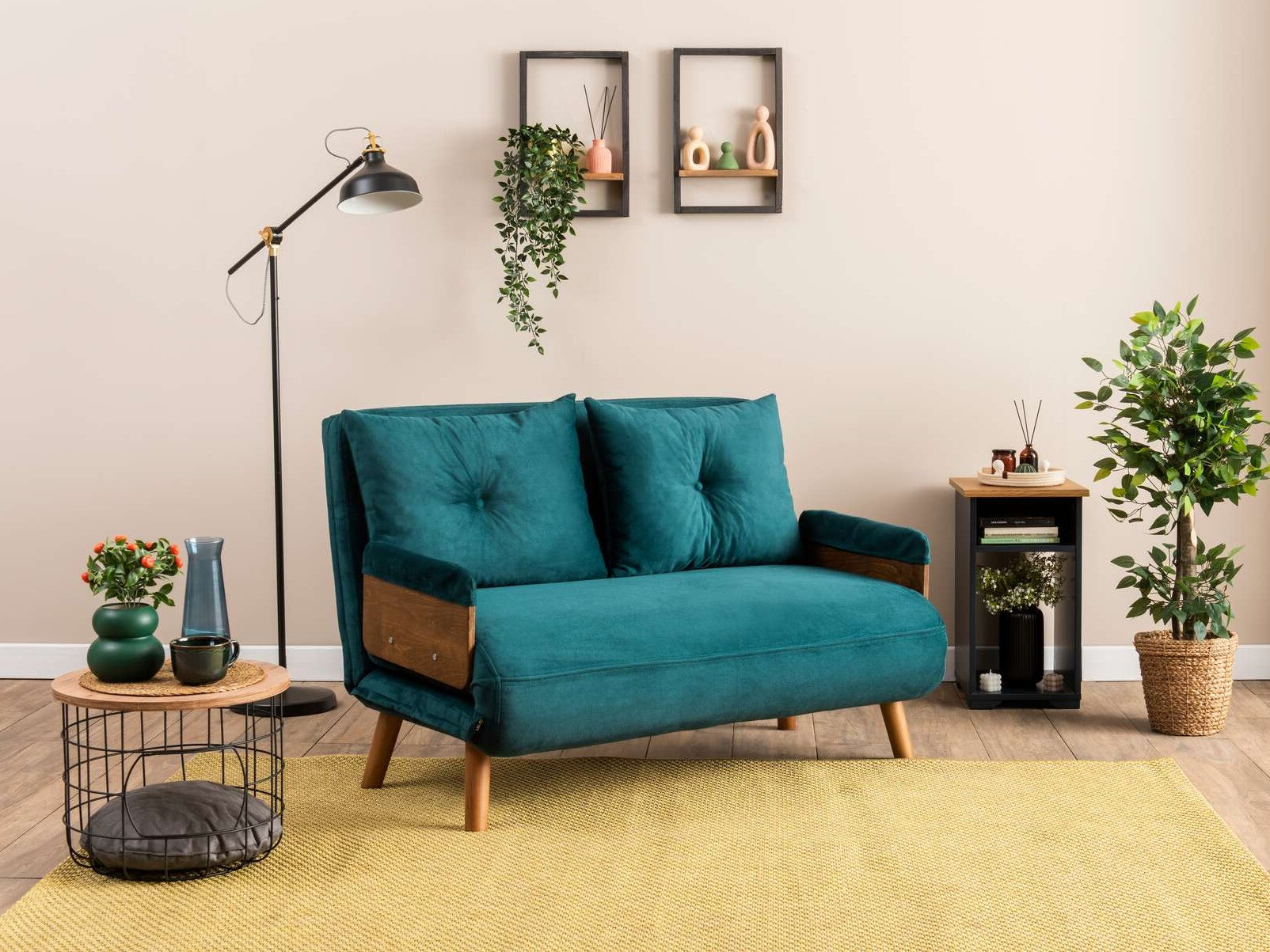 Raztegljiv kavč Altadena 606 (Turkizna)