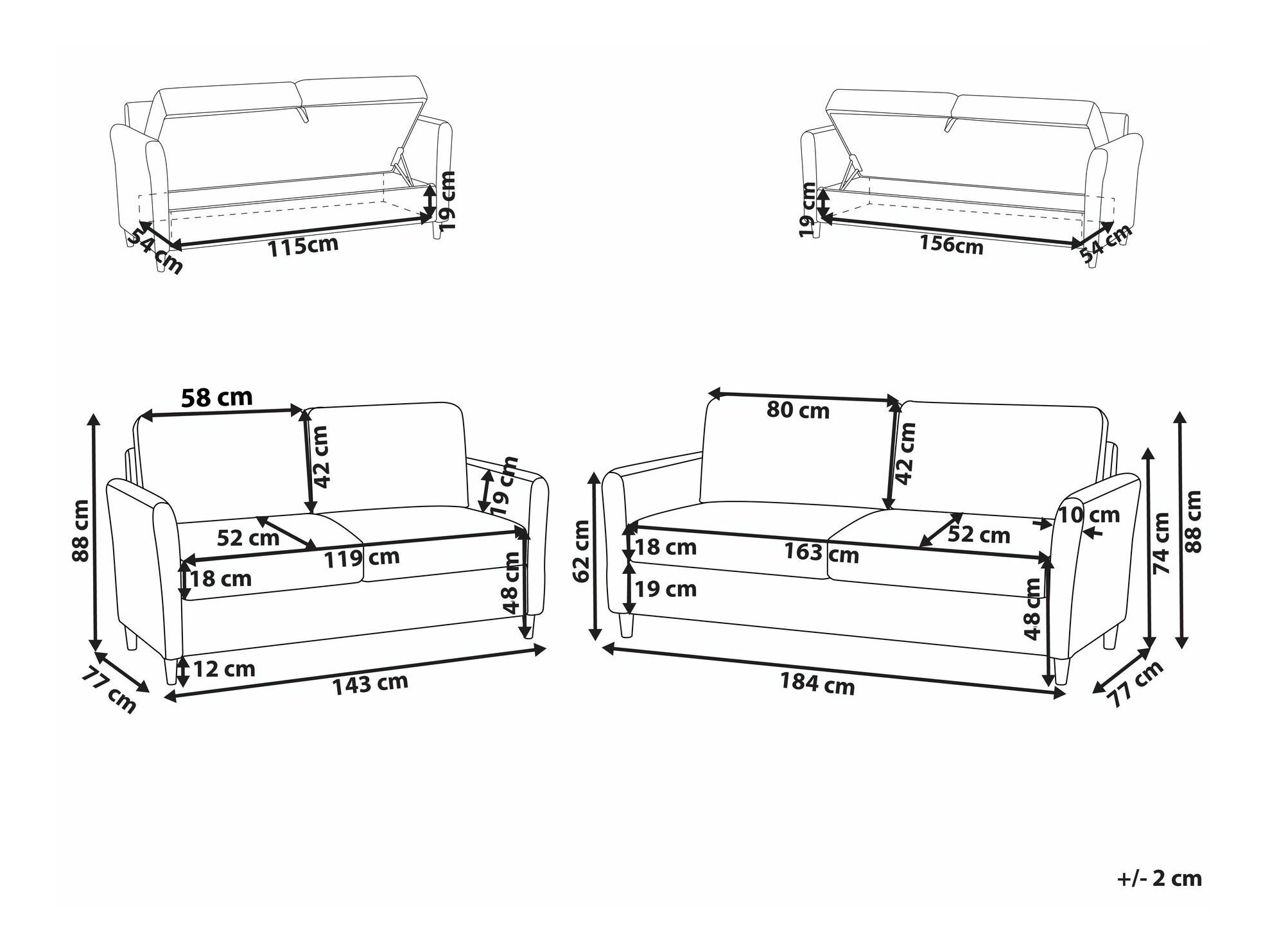 Komplet oblazinjenega pohištva Berwyn 2823 (Modra)