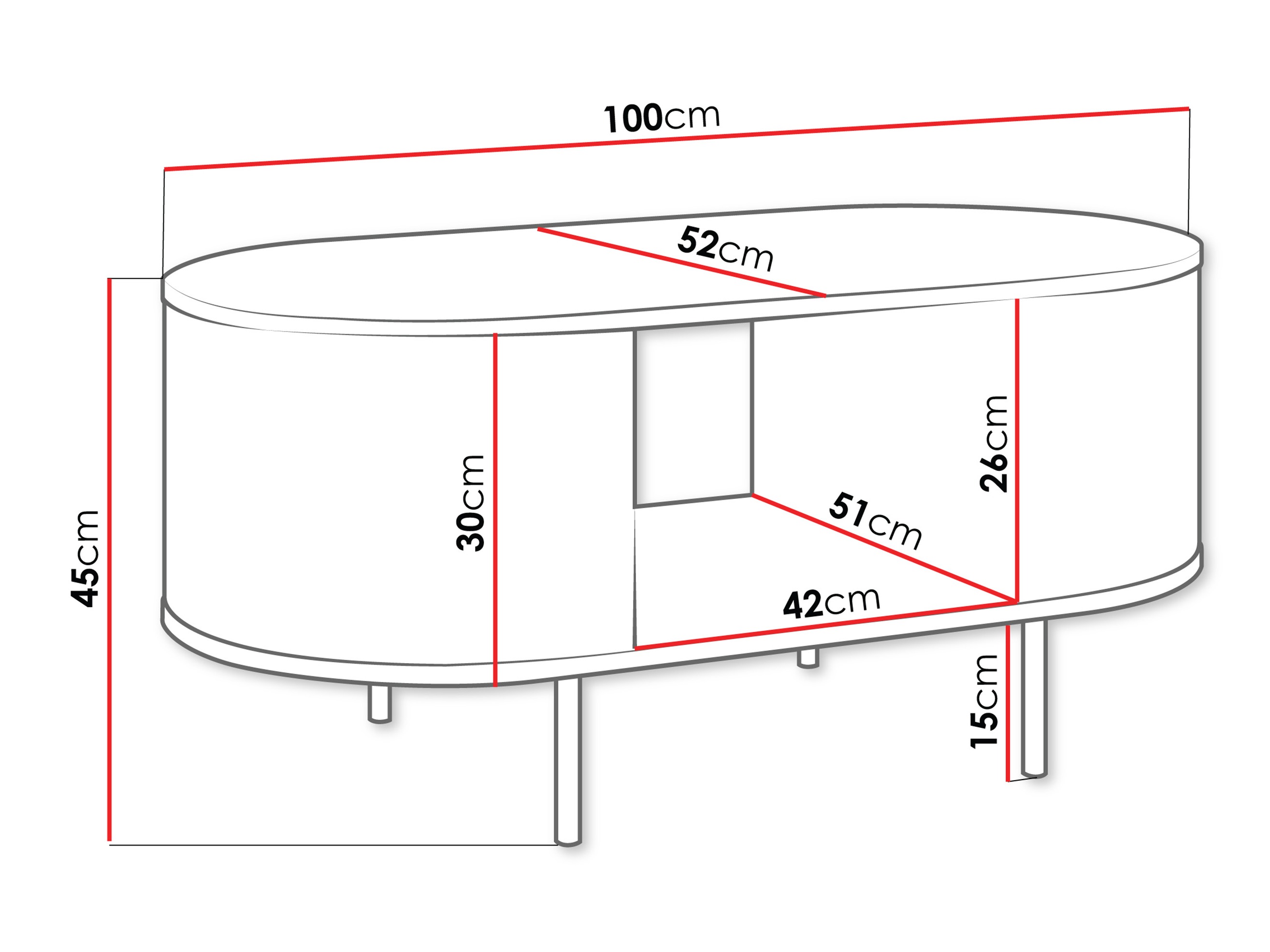 Klubska mizica Comfivo Livtena 104 (Črni marmor + Črna)