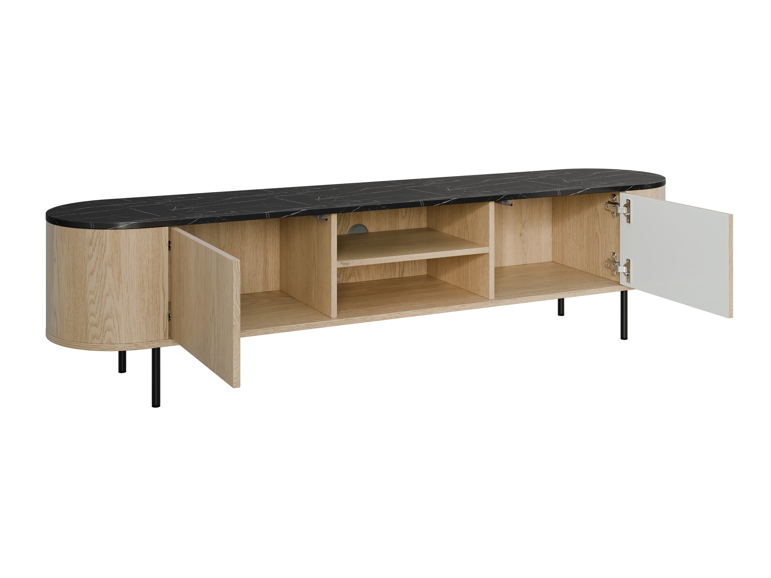 Komplet za dnevno sobo Comfivo Livtena 105 (Beli marmor + Zlata)