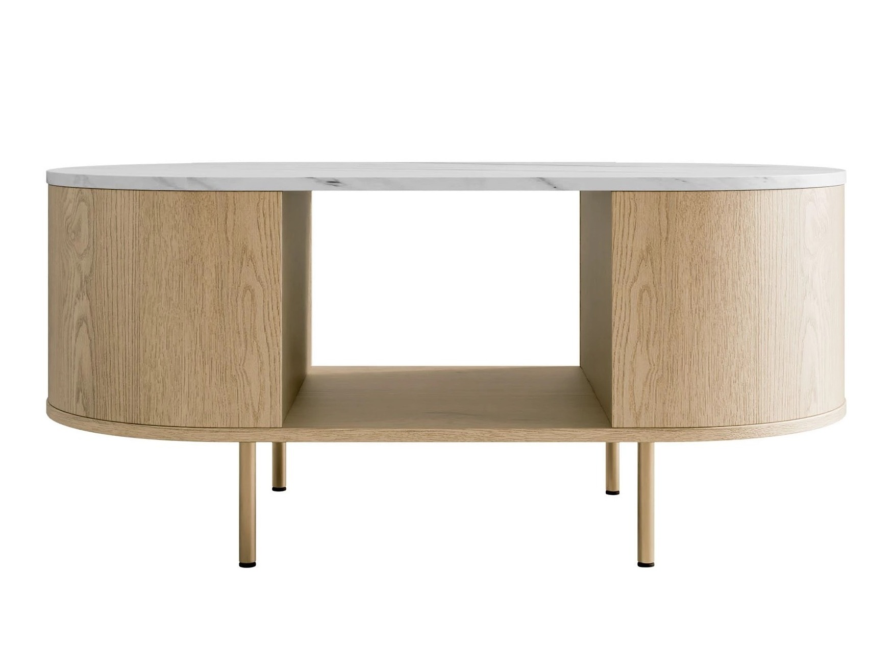 Komplet za dnevno sobo Comfivo Livtena 105 (Beli marmor + Zlata)