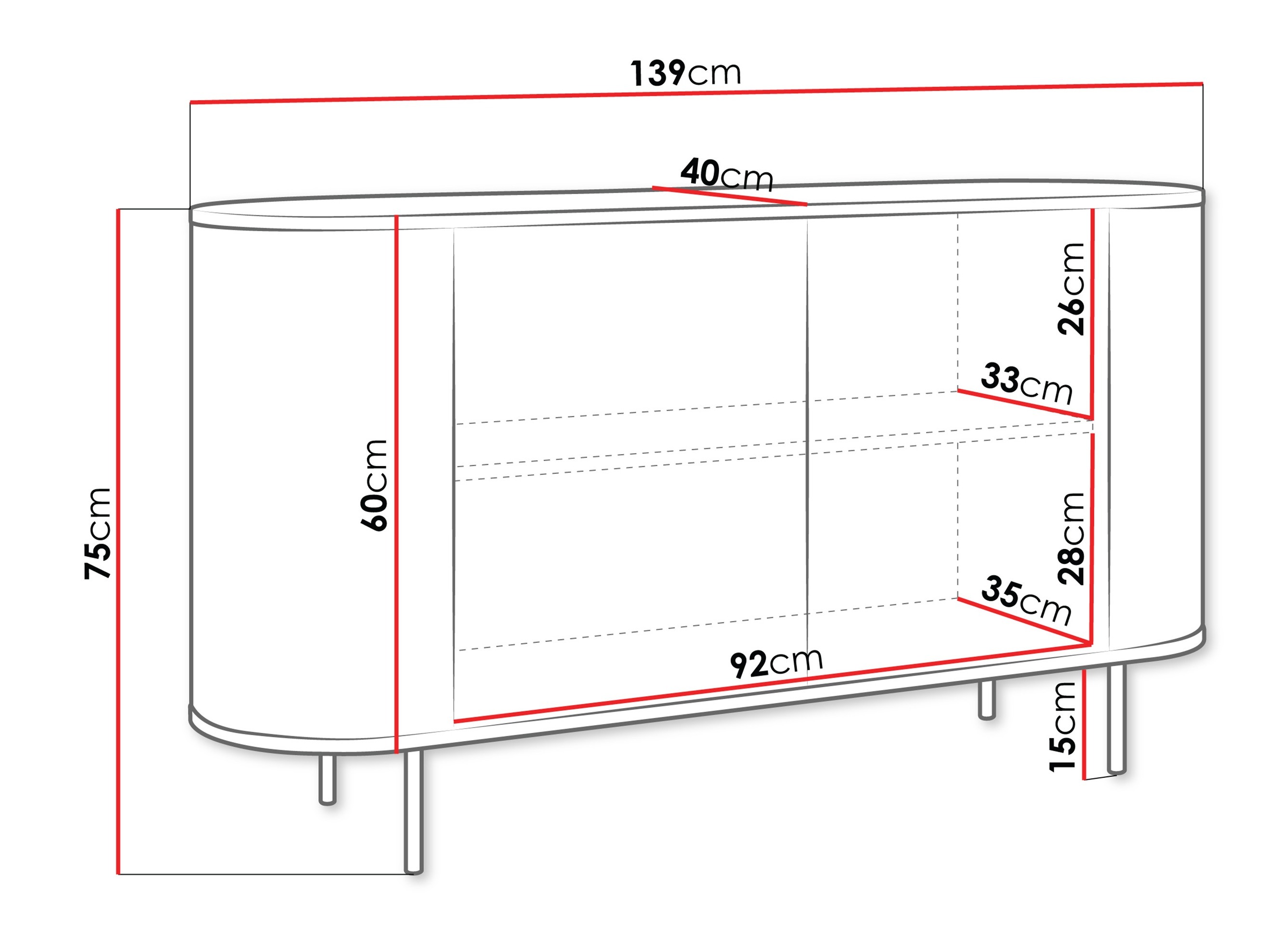 Omarica Comfivo Livtena (Črni marmor + Črna)