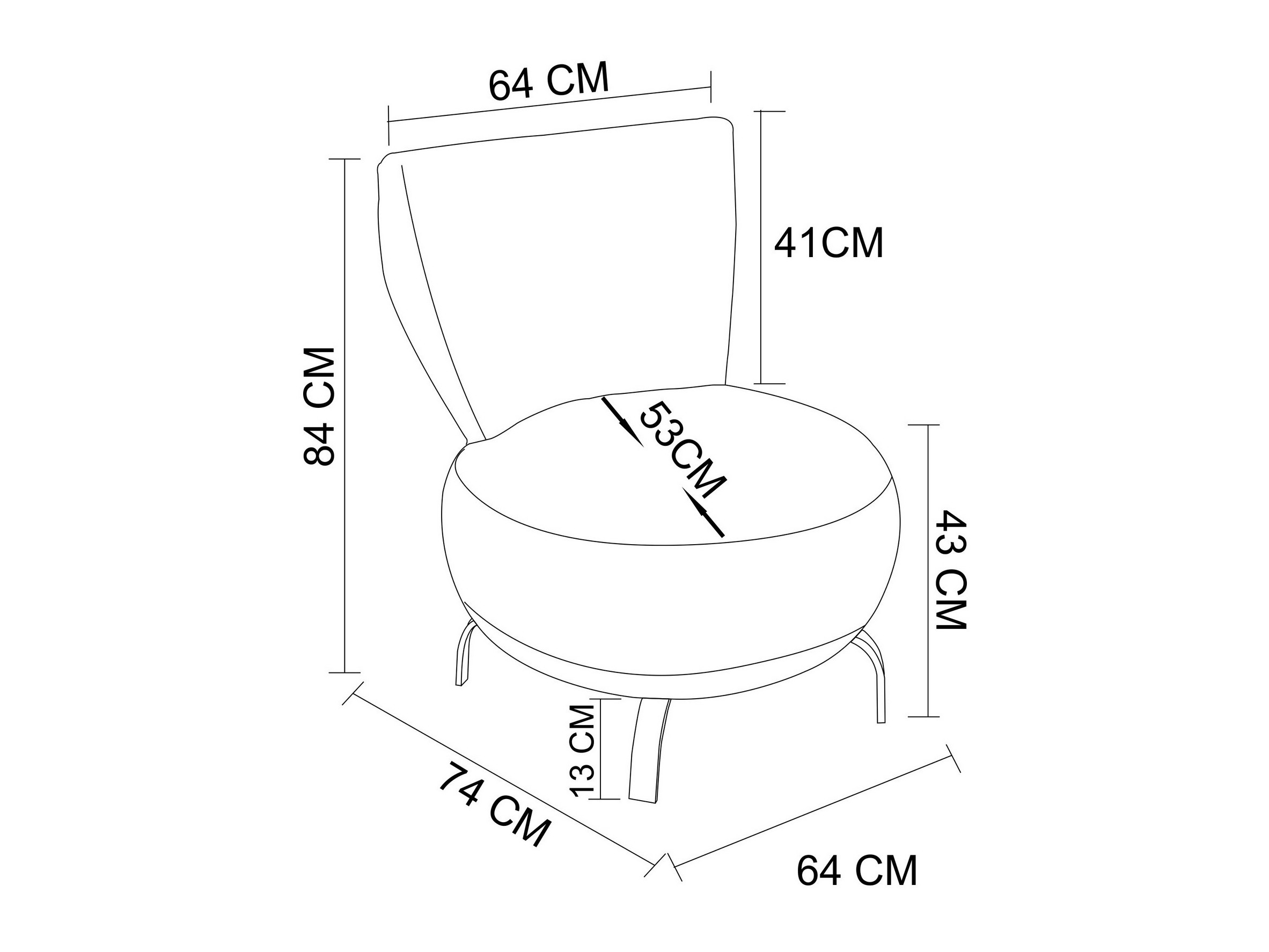Fotelj Altadena 609 (Svetlo rjava)