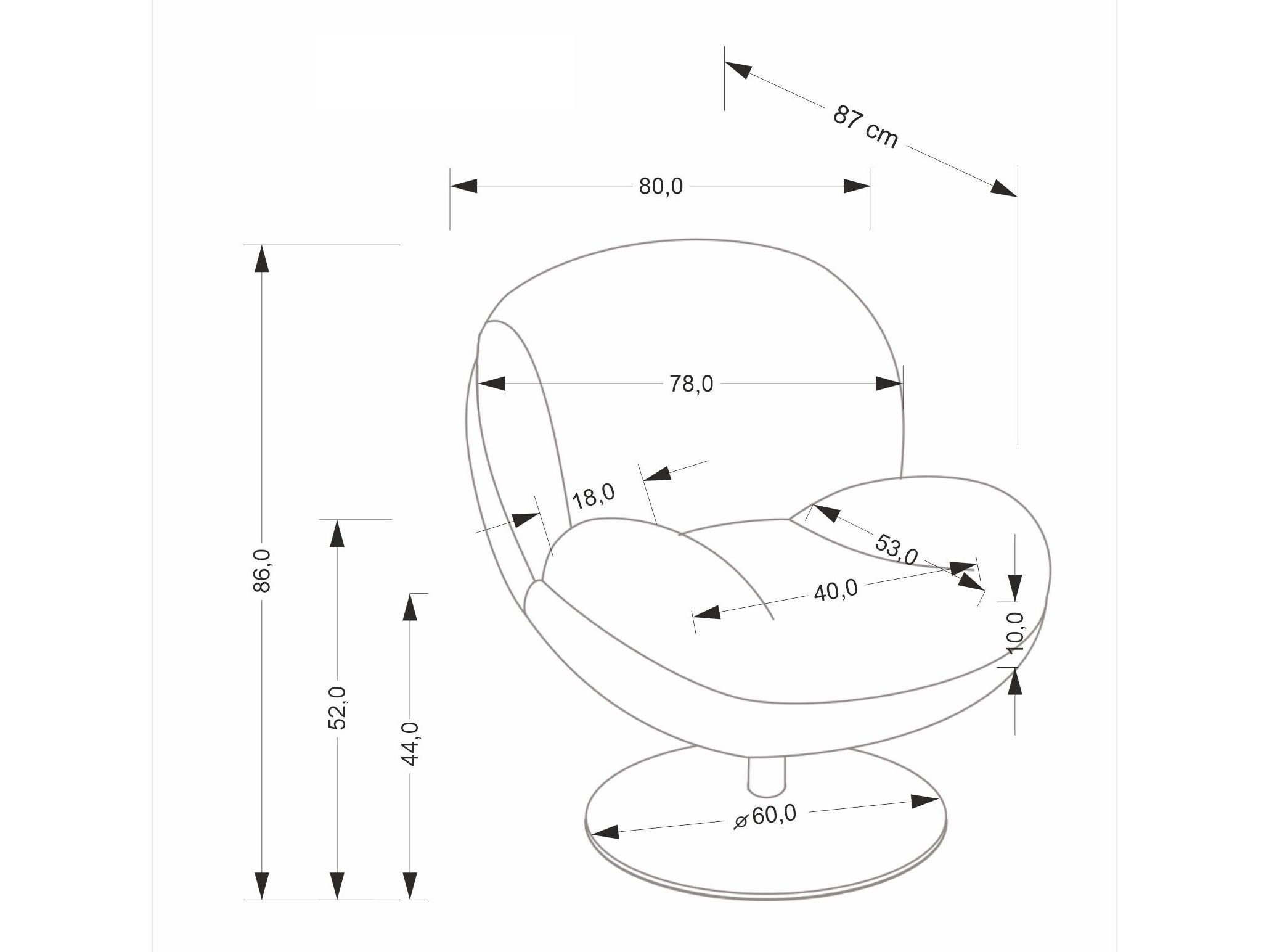 Fotelj Houston 1982 (Krema)