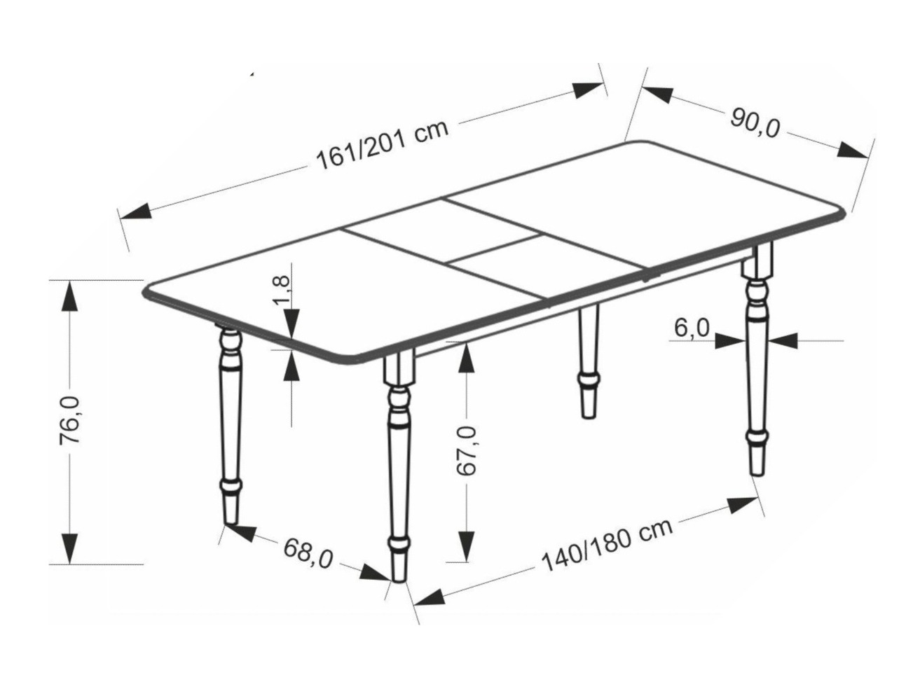 Jedilniški komplet Houston 1988