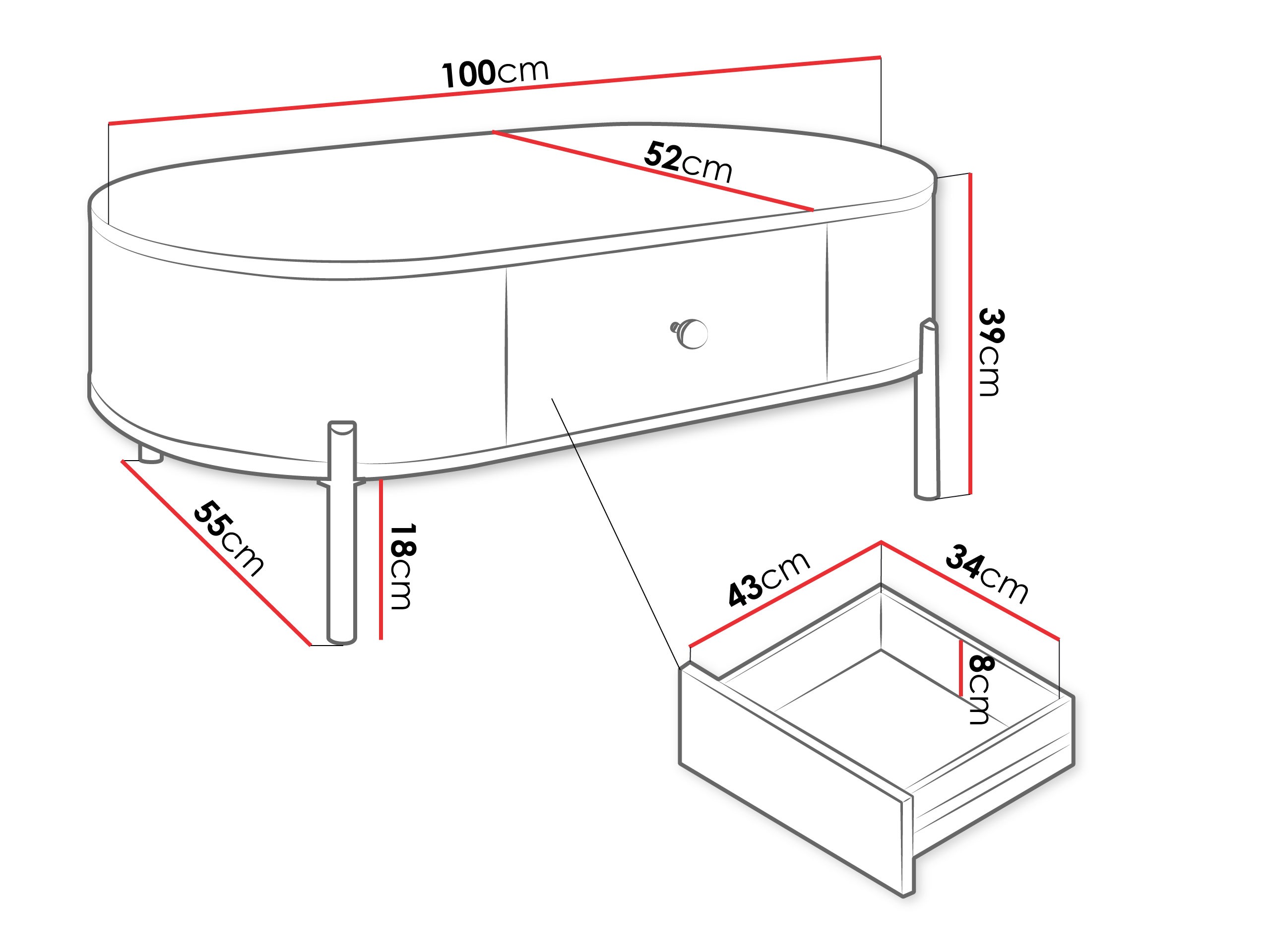 Klubska mizica Comfivo Mirsoni 102