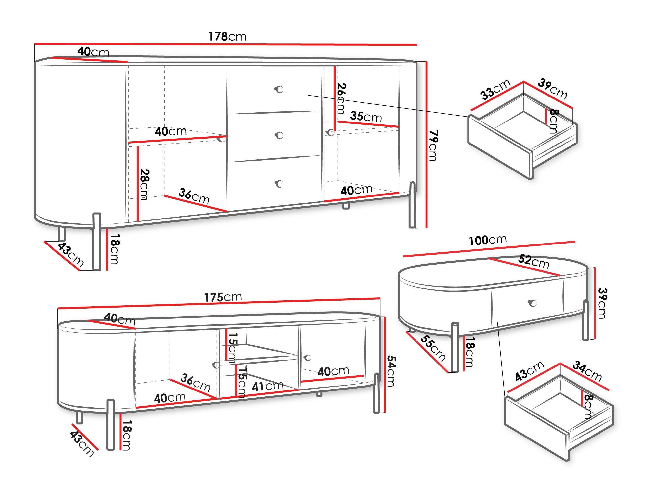 Komplet za dnevno sobo Comfivo Mirsoni 105