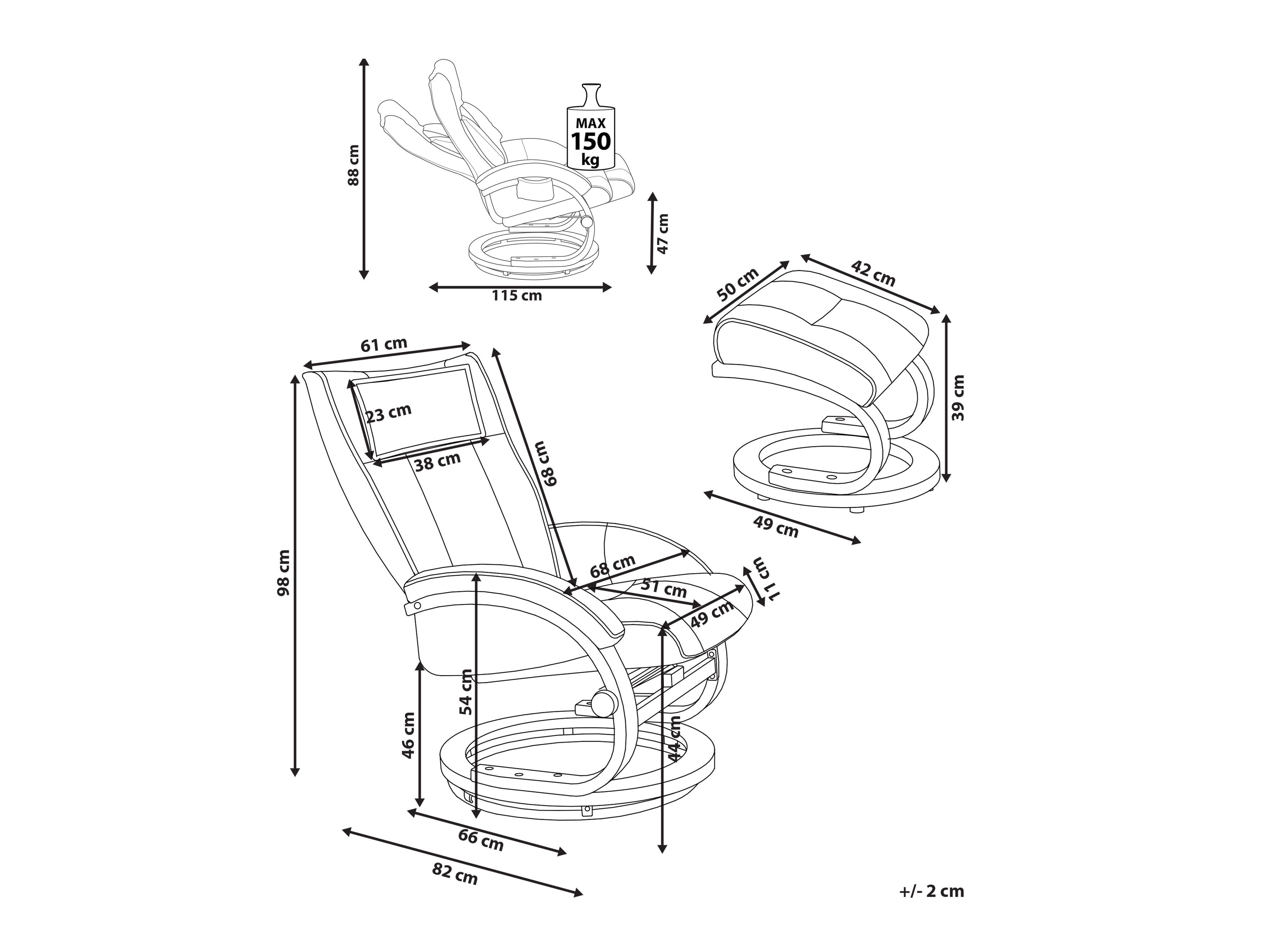 Fotelj Berwyn 2736 (Svetlo rjava)