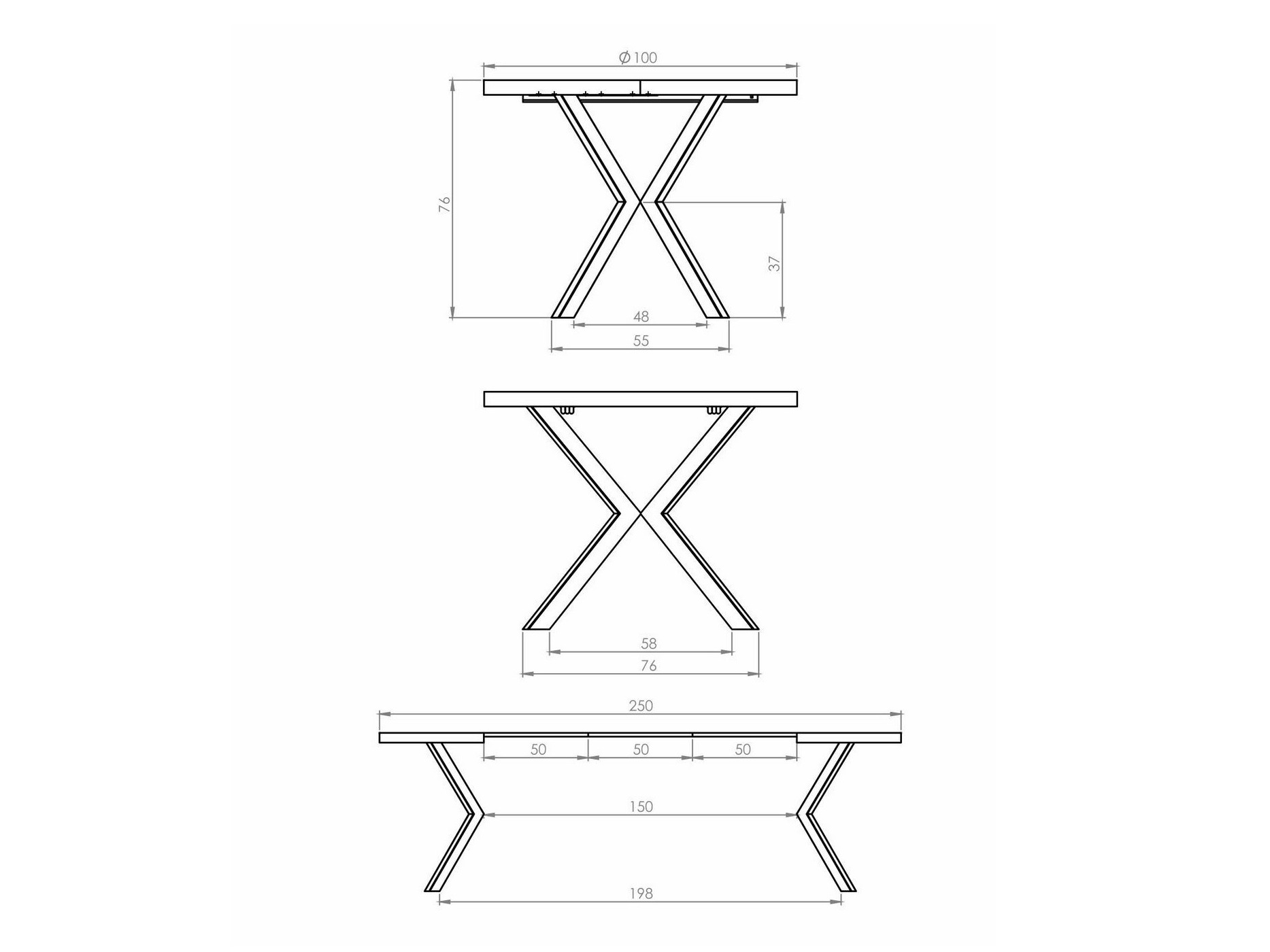 Miza Houston 1495 (Oreh + Črna)