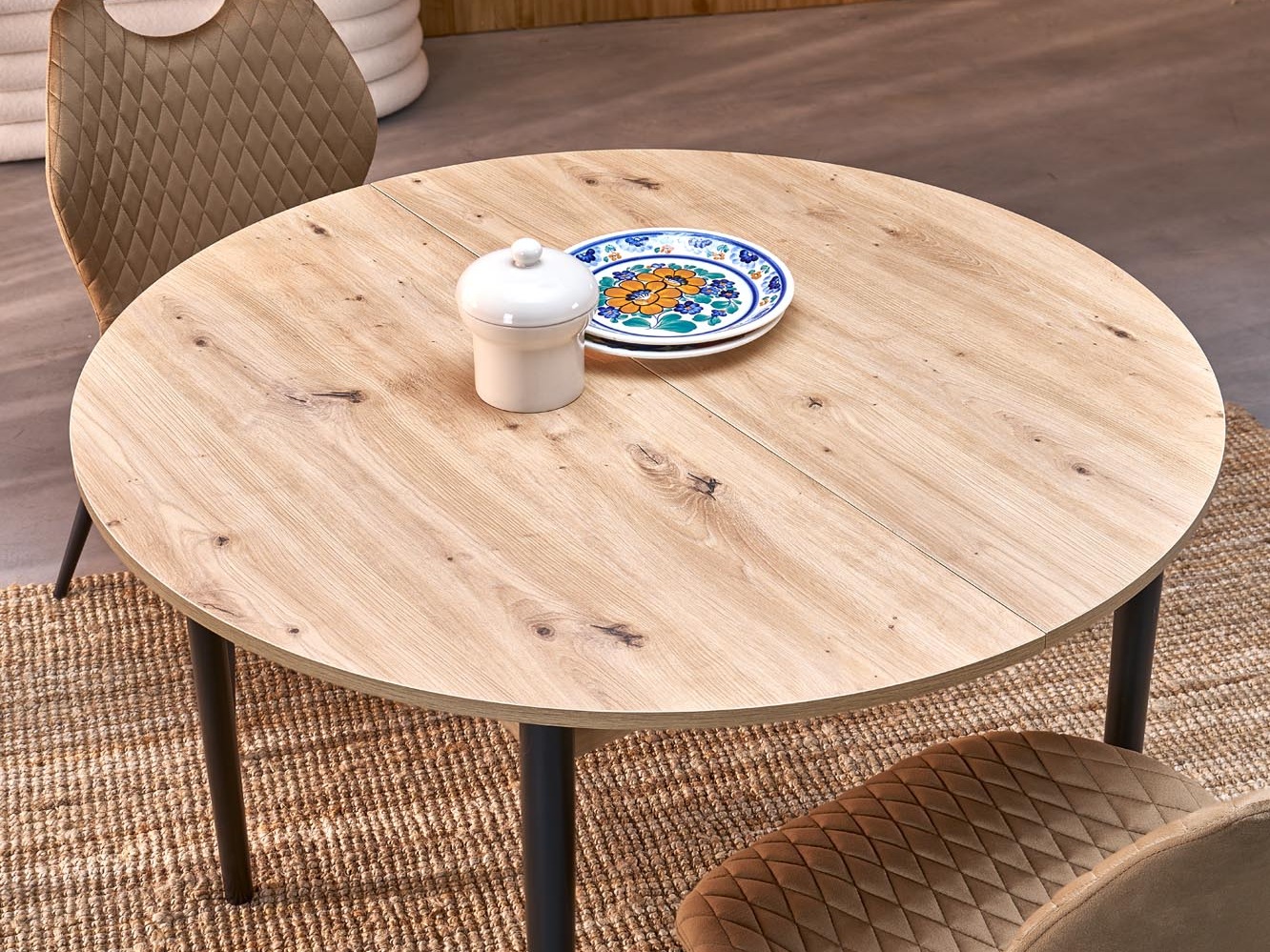 Miza Houston 1990 (Črna + Artisan hrast)