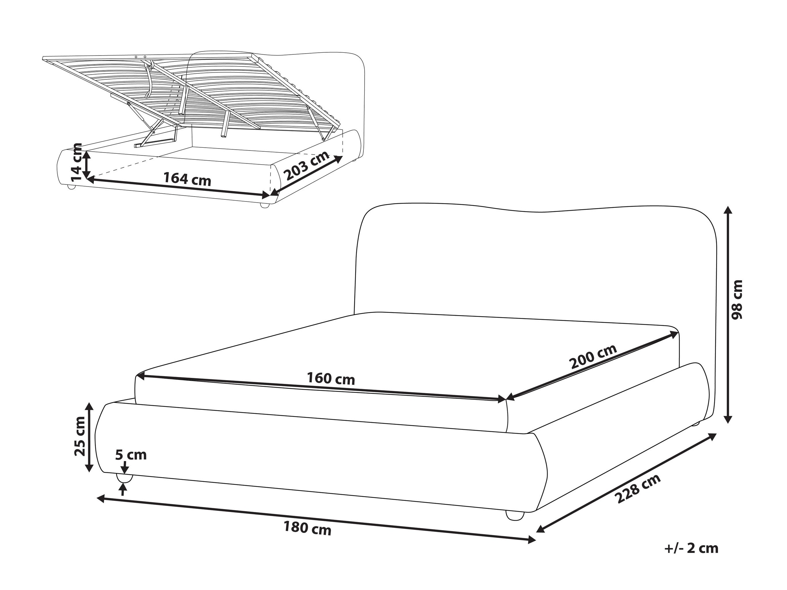 Postelja Berwyn 2735 (Svetlo modra)