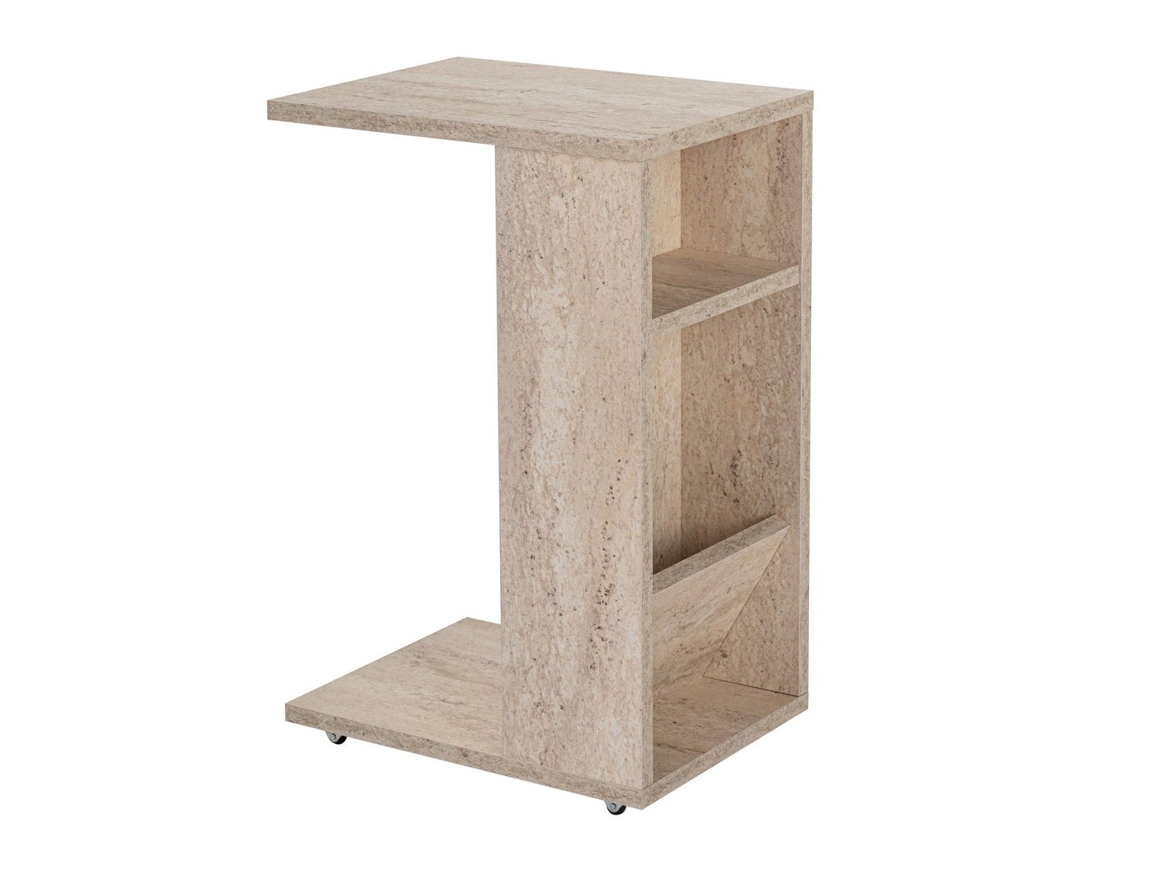 Stranska mizica Kailua 107 (Svetel travertin)