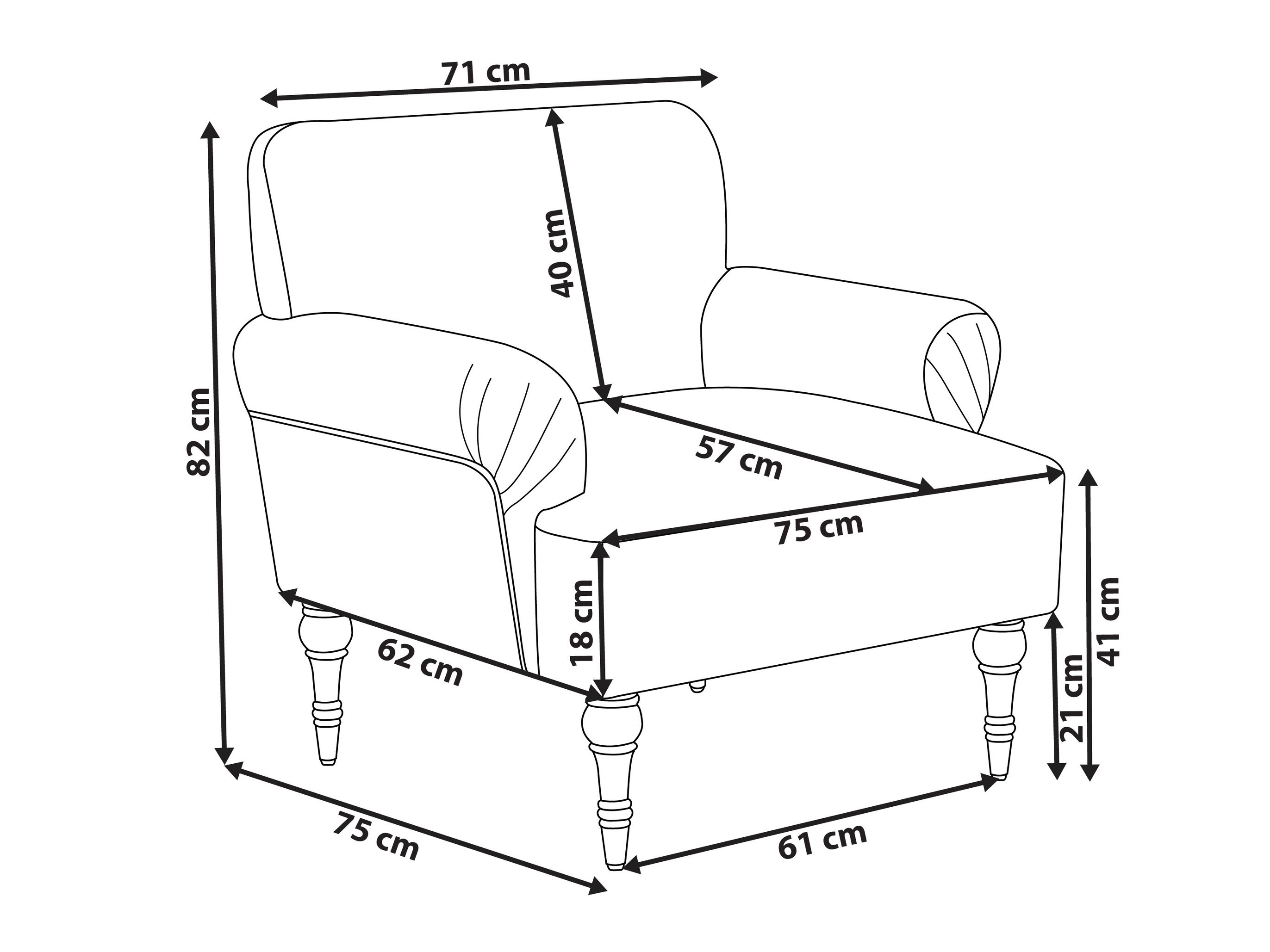 Fotelj Berwyn 2742 (Taupe)