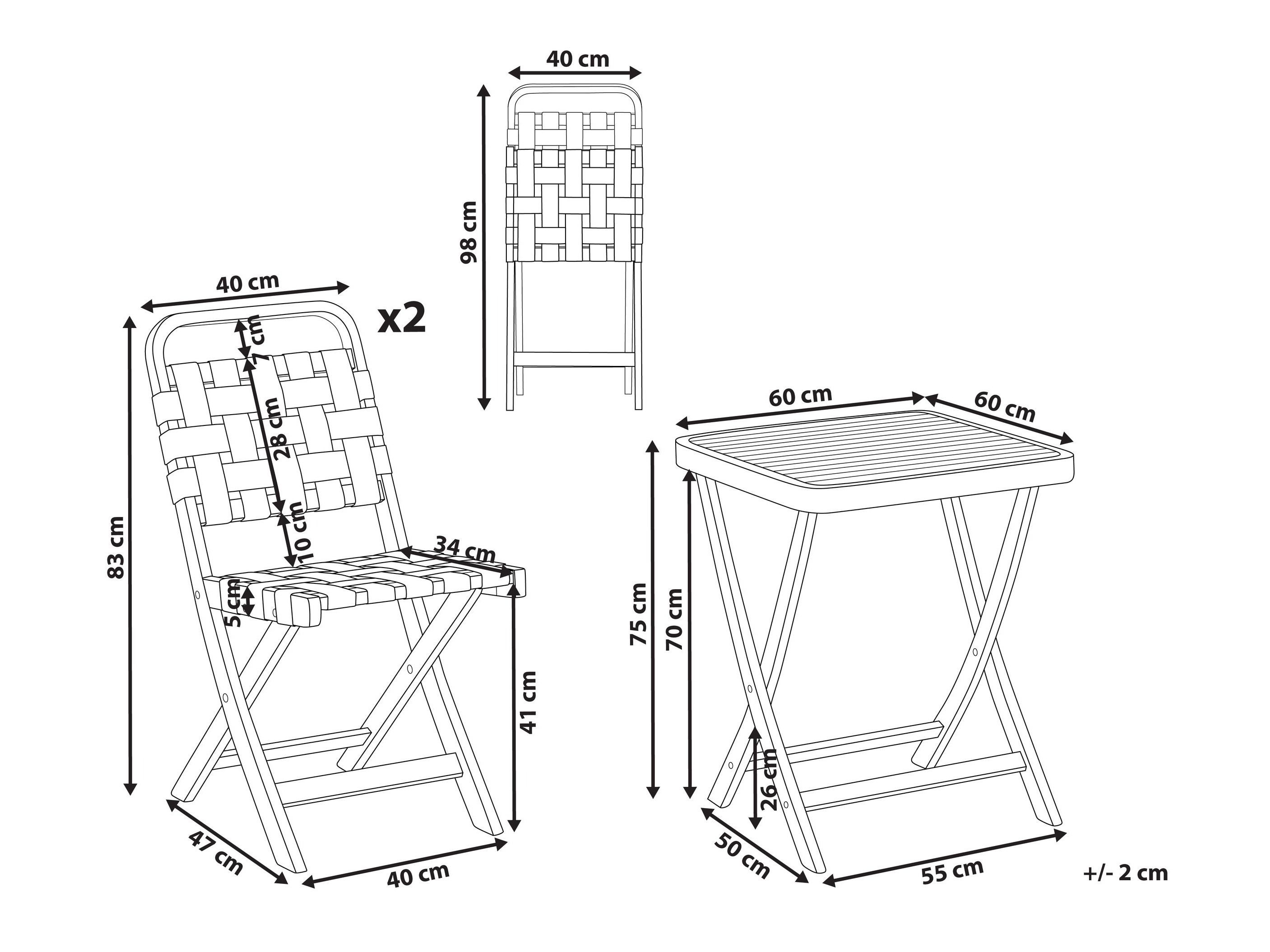 Komplet za balkon Berwyn 2739