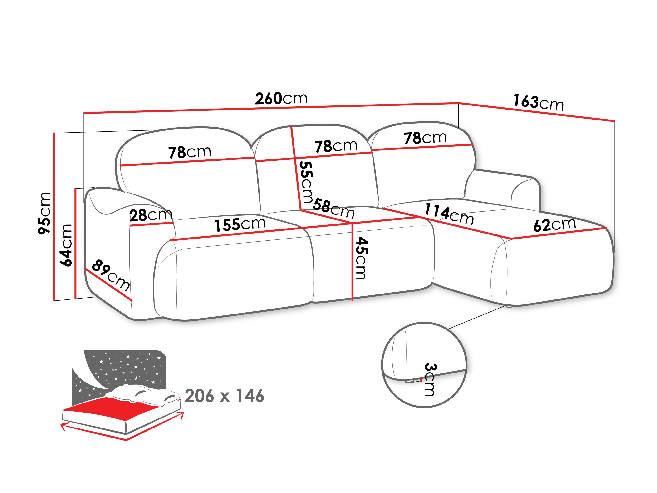 Kotna garnitura ComfiDream 202 (Cremona 96)