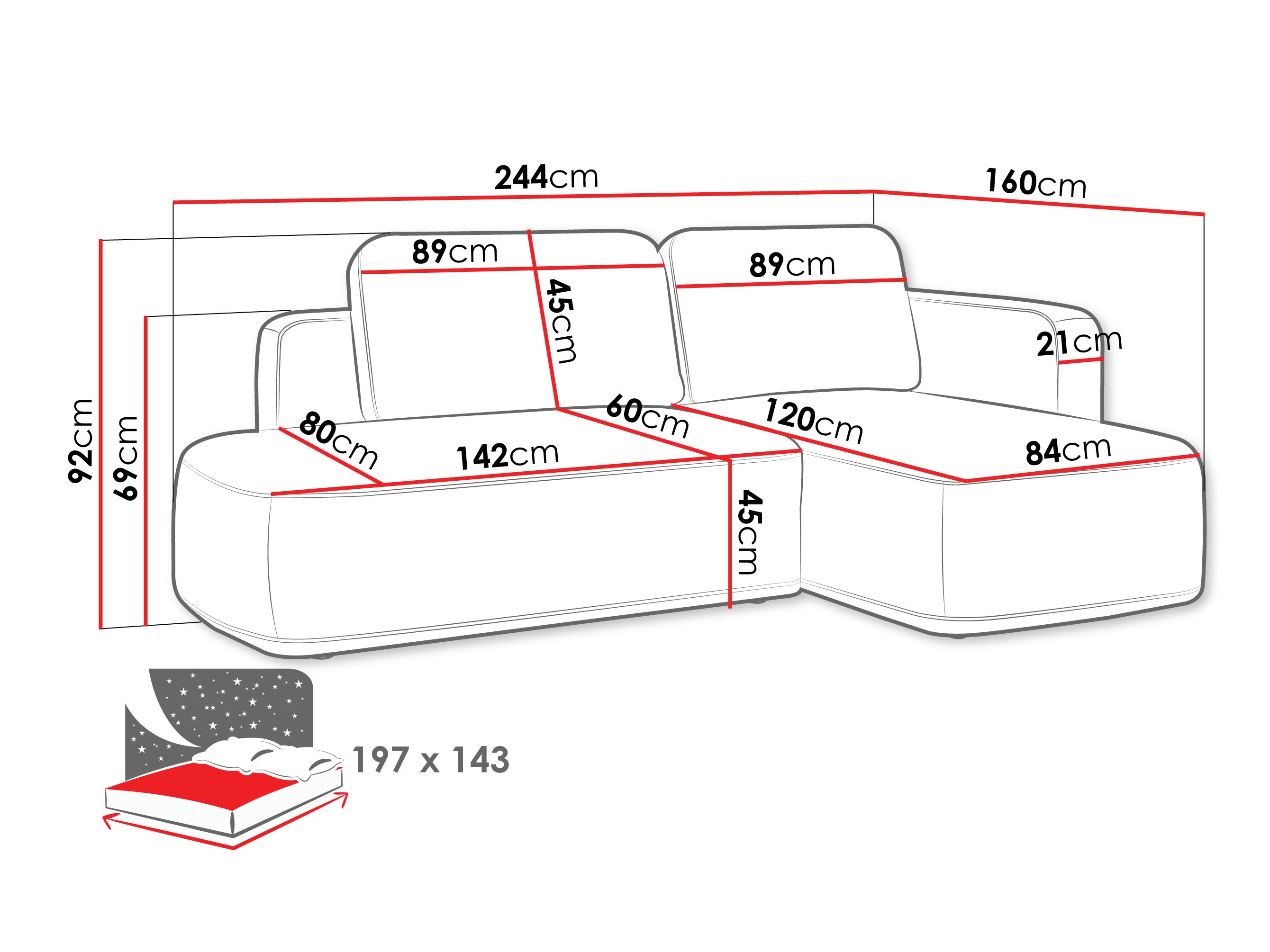 Kotna garnitura ComfiDream 203 (Perfect Harmony 02)