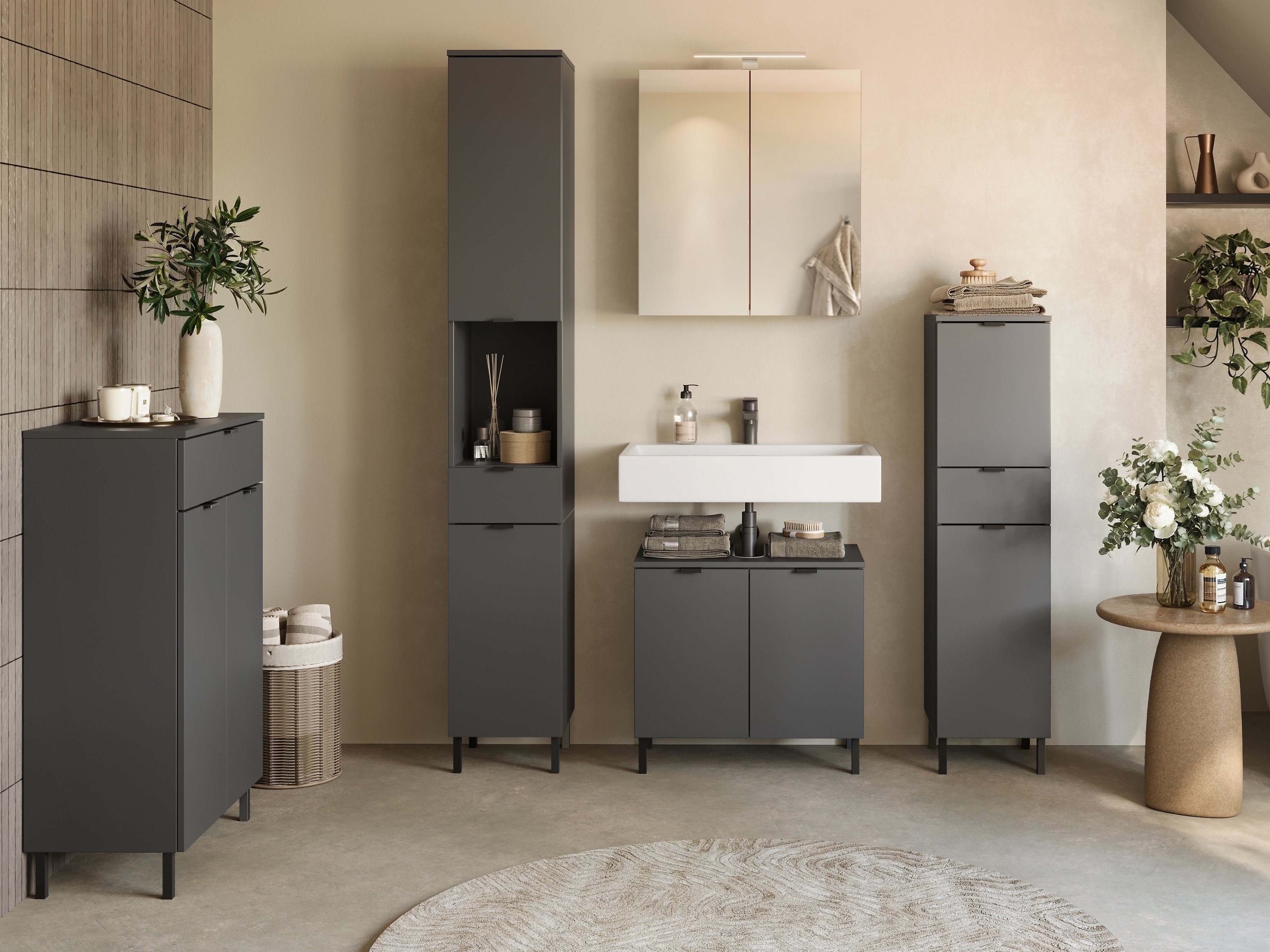 Prostostoječa Kopalniška omarica Felfere 101 (Antracit)