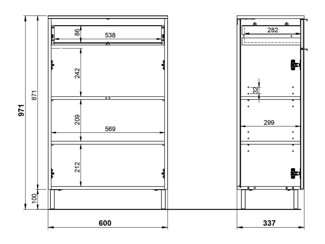 Prostostoječa Kopalniška omarica Felfere 101 (Kašmir)