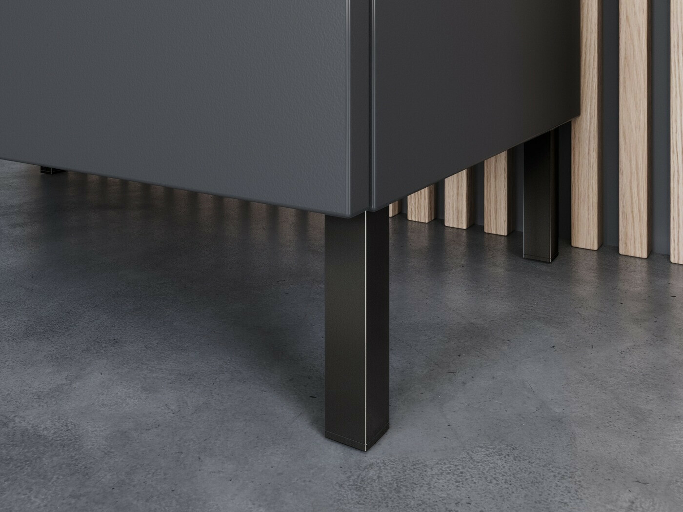 Prostostoječa kopalniška omarica za umivalnik Felfere 100 (Antracit)