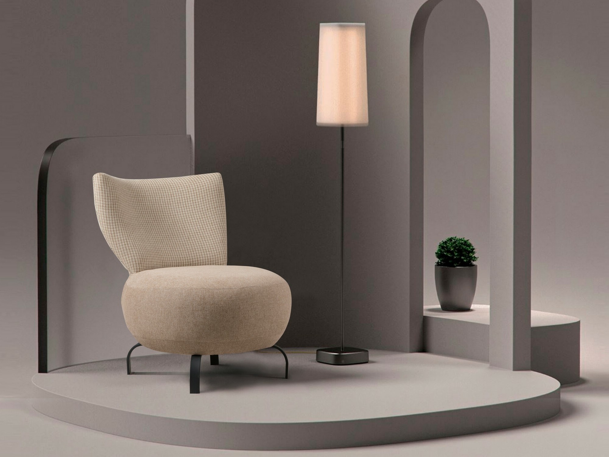 Fotelj Altadena 609 (Svetlo rjava)