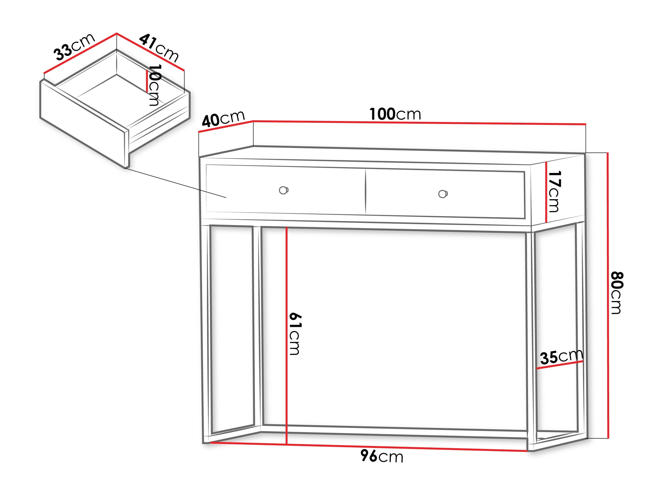 Konzolna miza Comfivo Modestia (Kašmir)