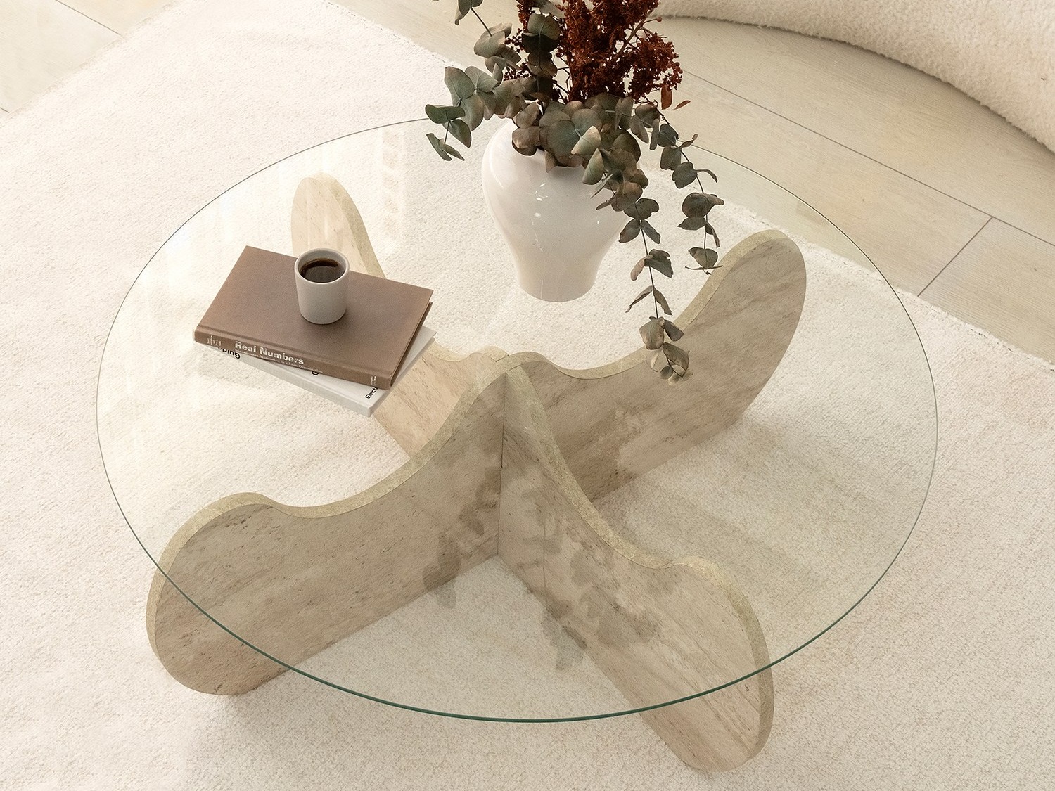 Klubska mizica Kailua 2630 (Svetla Travertine)