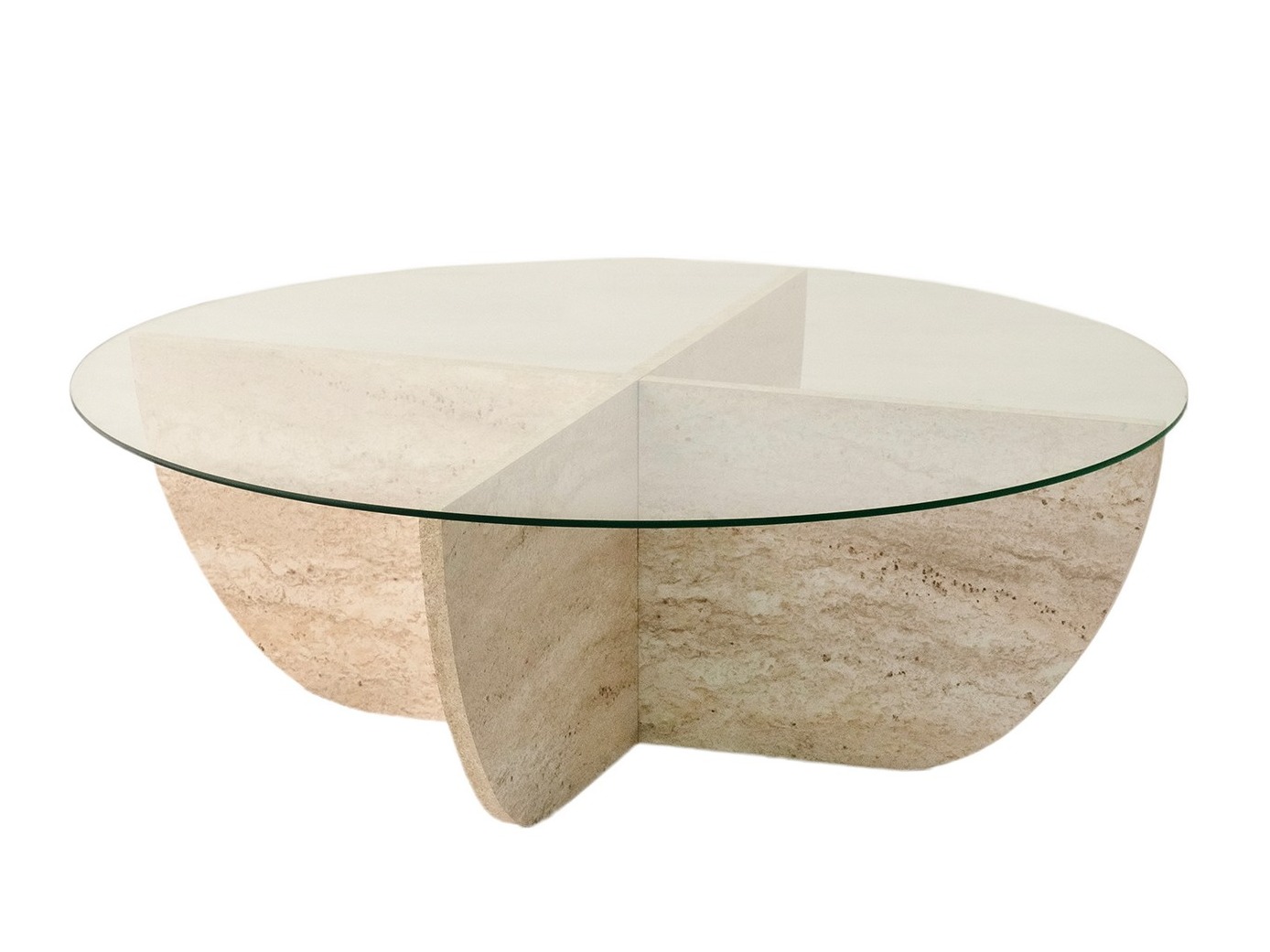 Klubska mizica Kailua 411 (Svetel travertin)