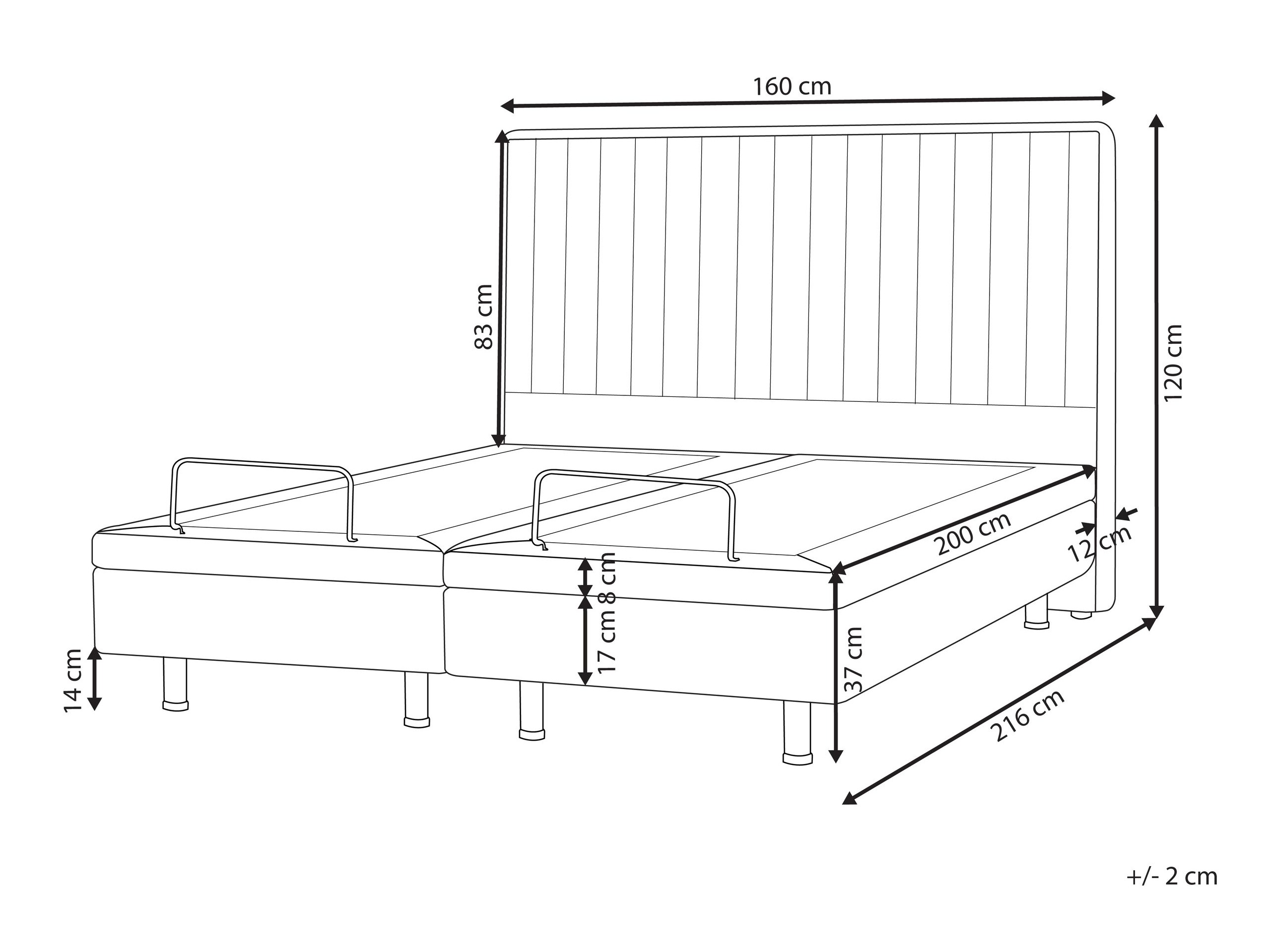Postelja Berwyn 2749 (Svetlo bež)
