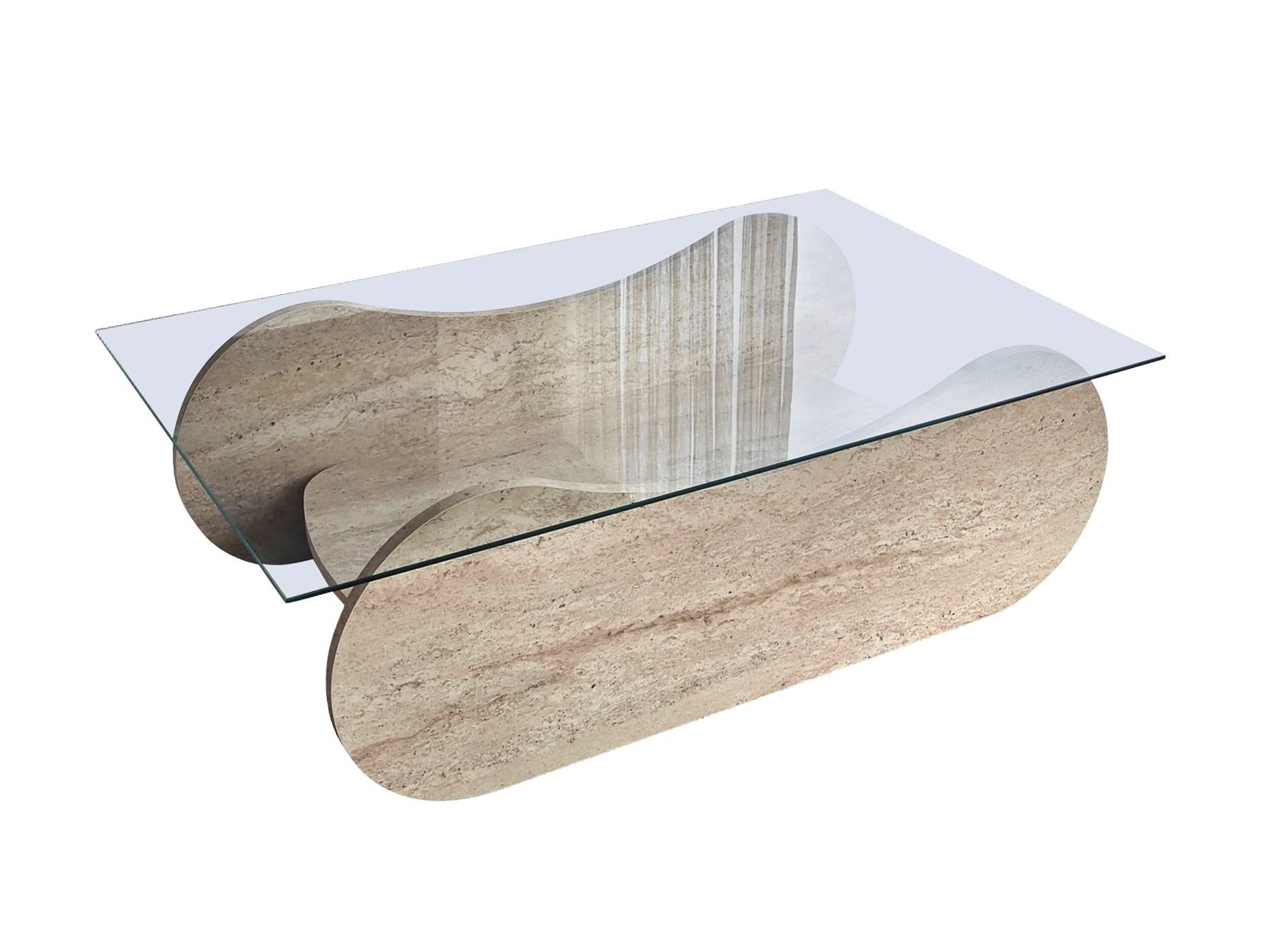 Klubska mizica Kailua 2632 (Svetel travertin)