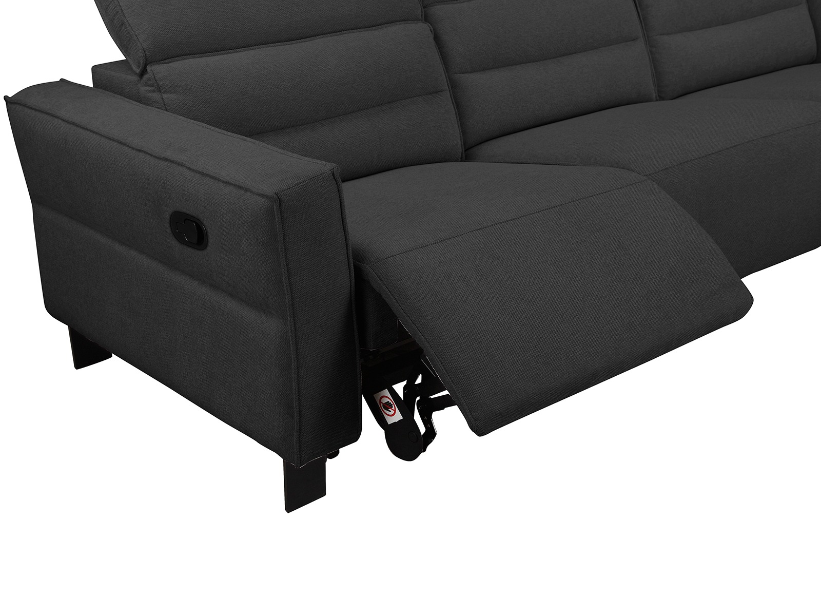 Kotna garnitura s počivalnikom Denton 1487 (Antracit)