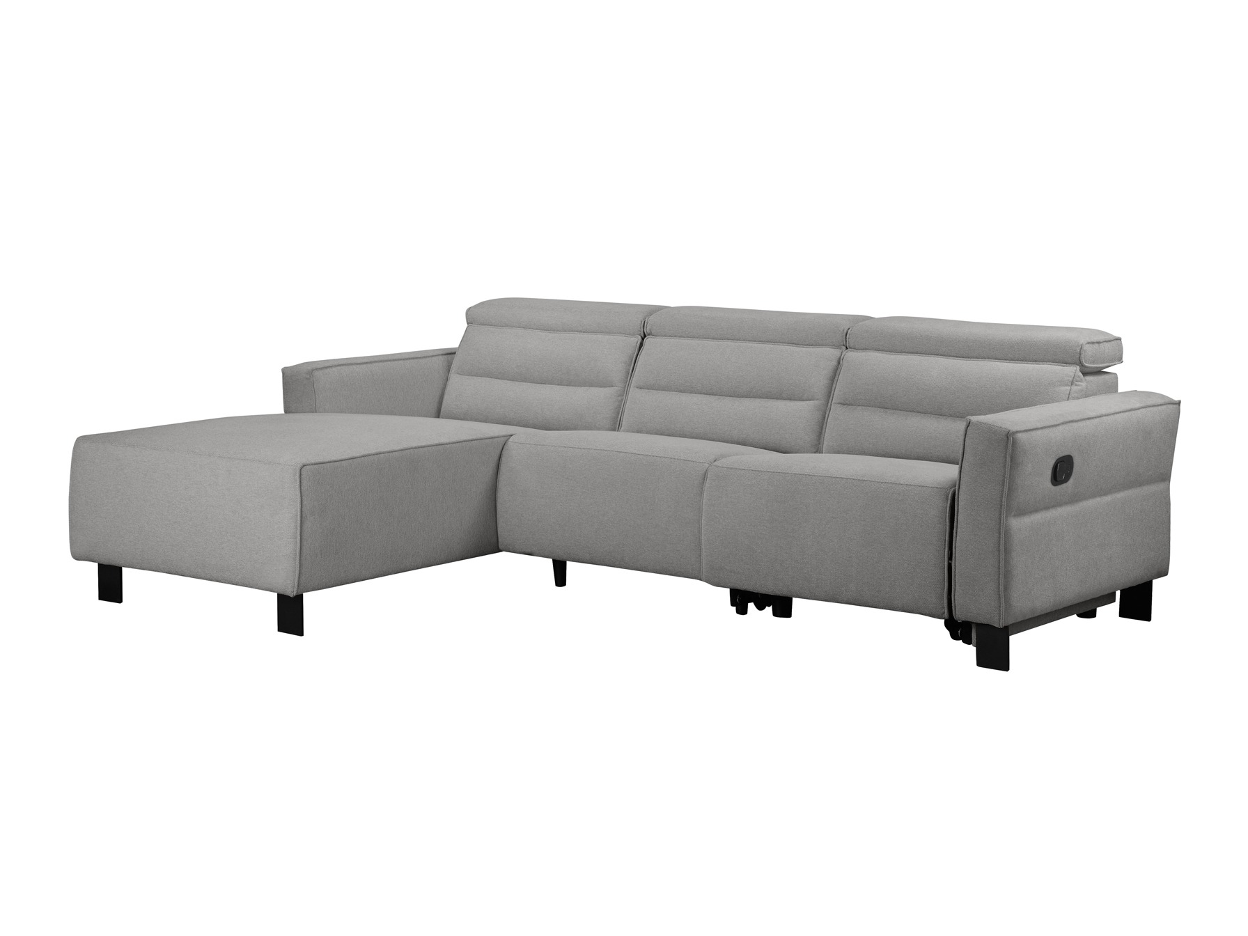 Kotna garnitura s počivalnikom Denton 1487 (Svetlo siva)