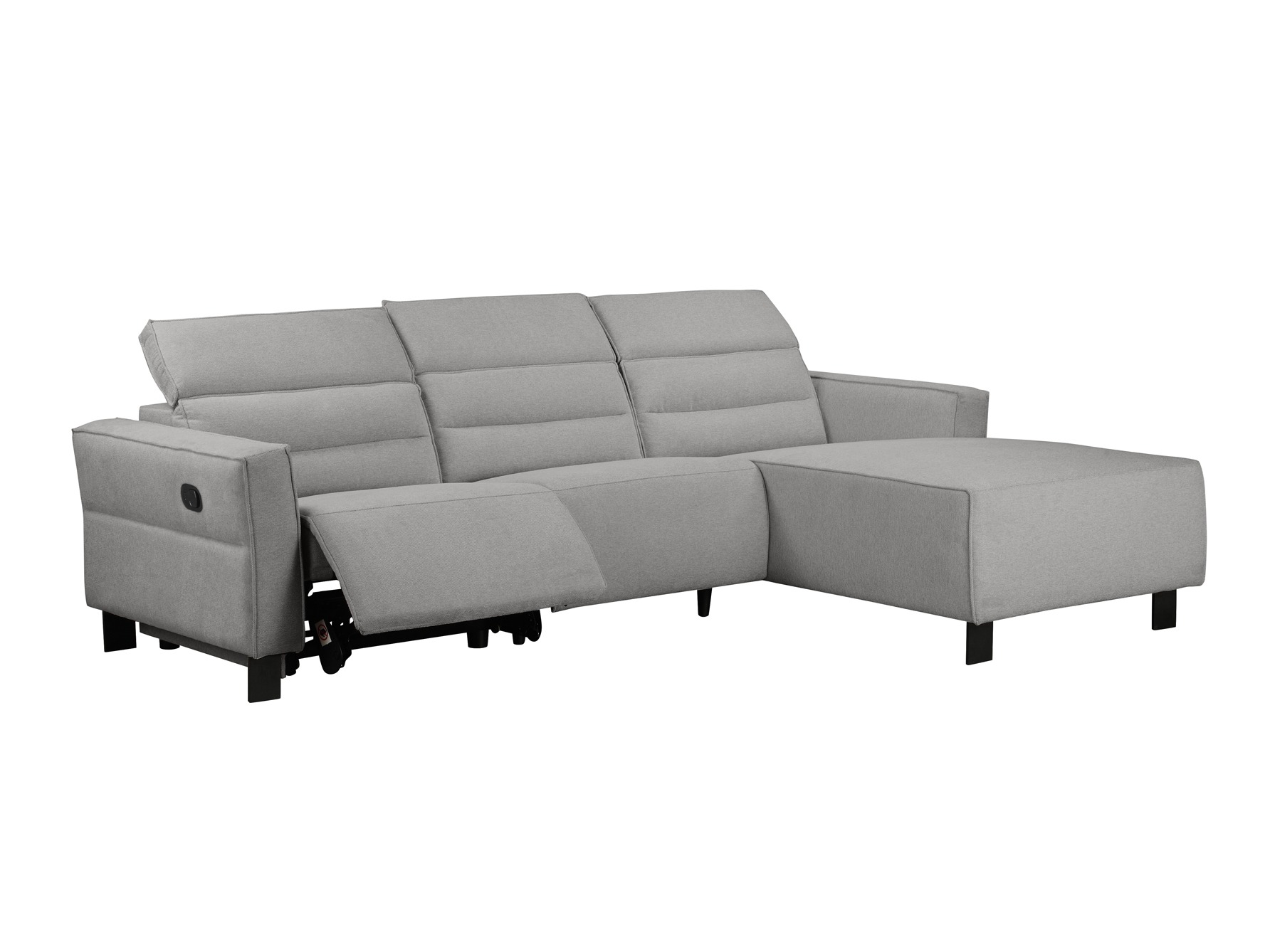 Kotna garnitura s počivalnikom Denton 1487 (Svetlo siva)