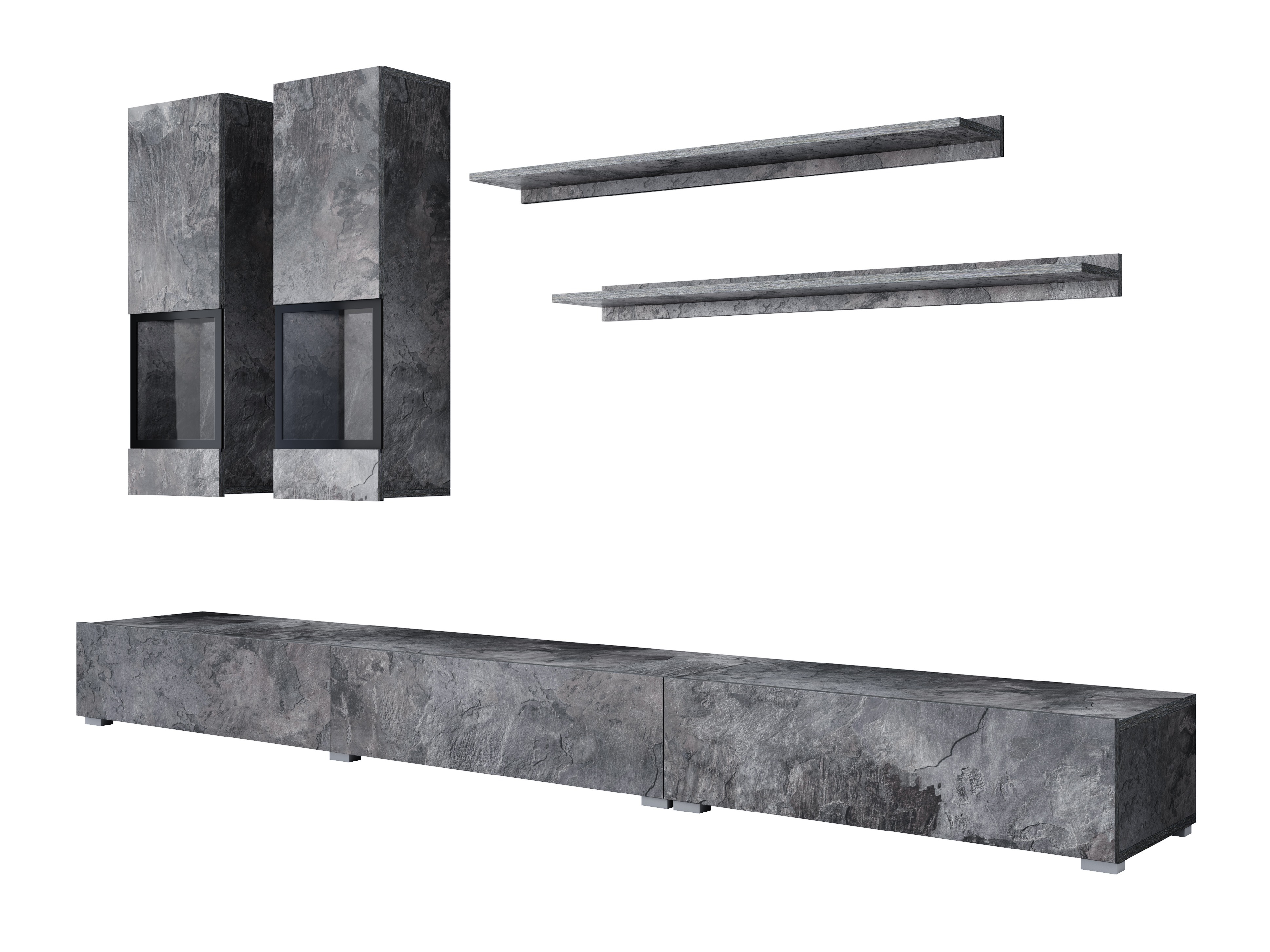 Komplet za dnevno sobo Serodeu 100 (Temen beton)