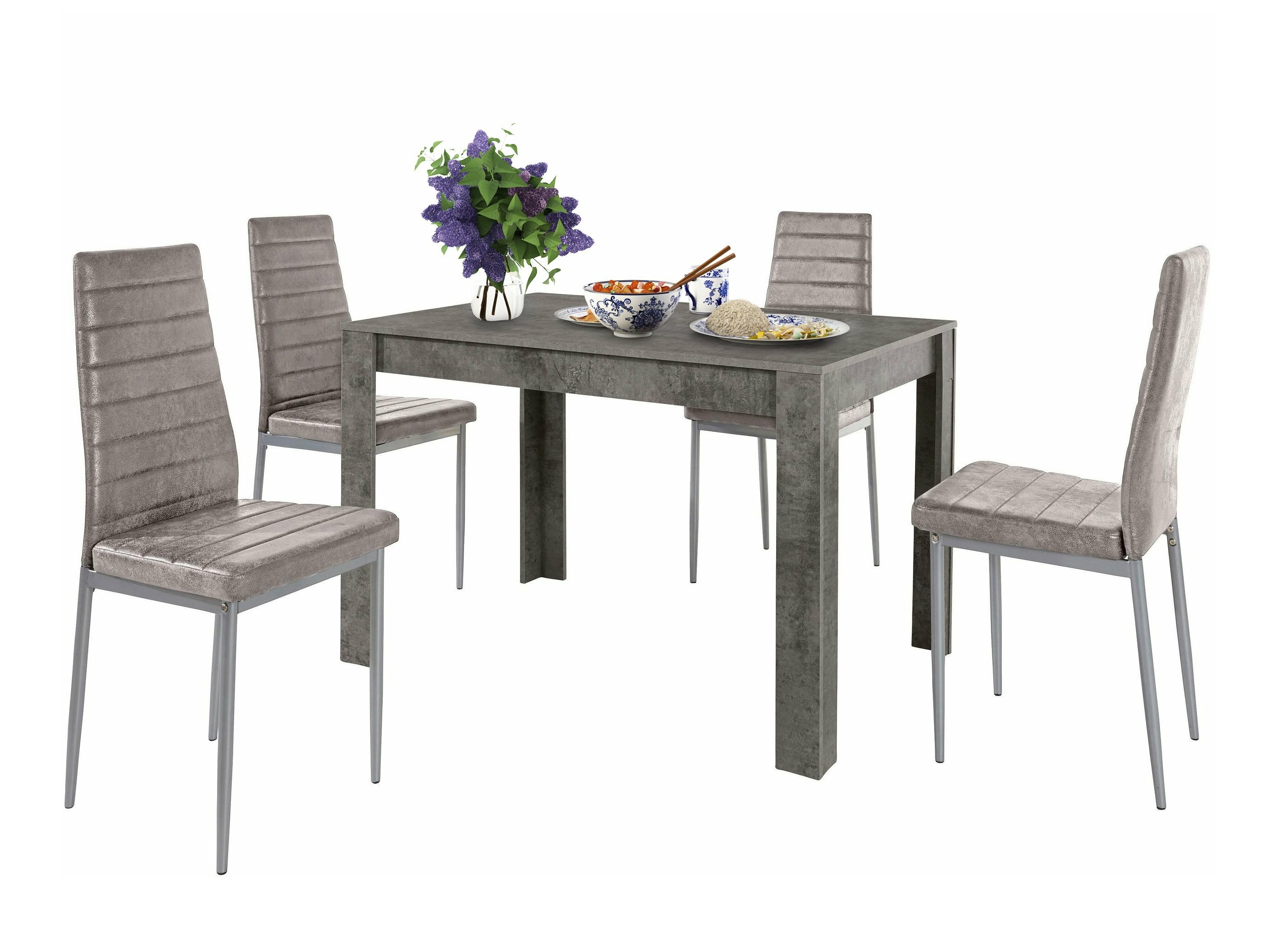 Jedilniški komplet Denton 447 (Svetlo siva)