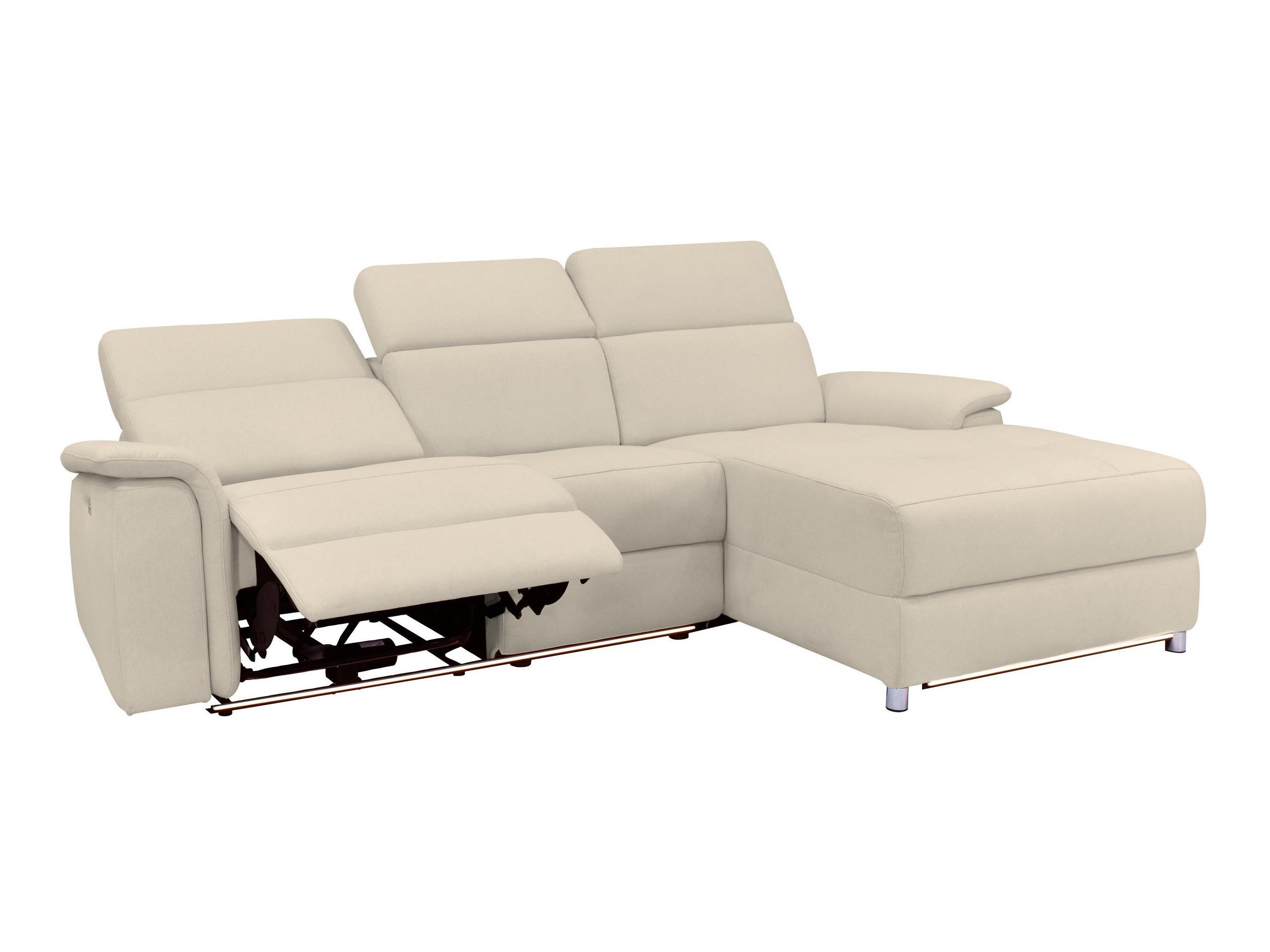 Kotna garnitura s počivalnikom Denton 1489 (Krema)