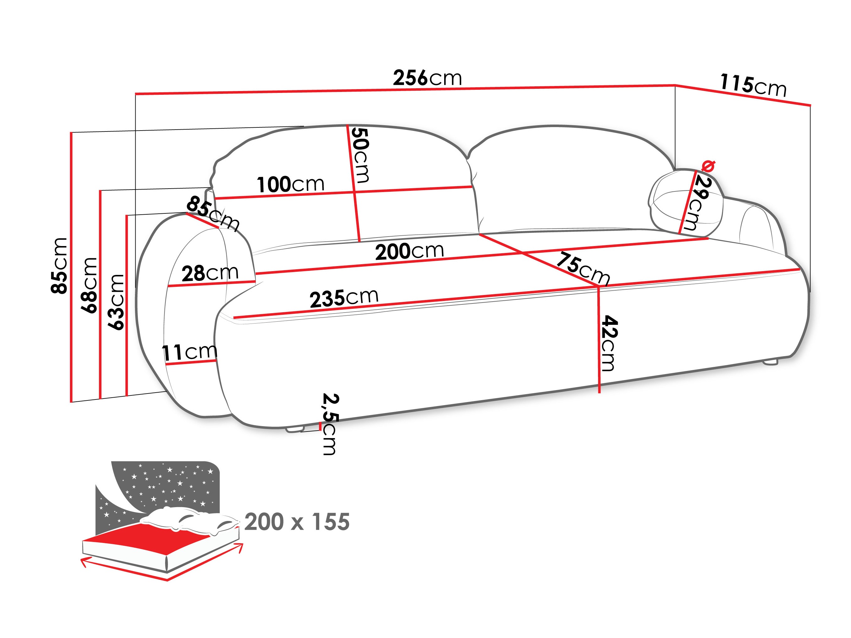 Raztegljiv kavč TrendyNest 114 (Now Or Never 06)