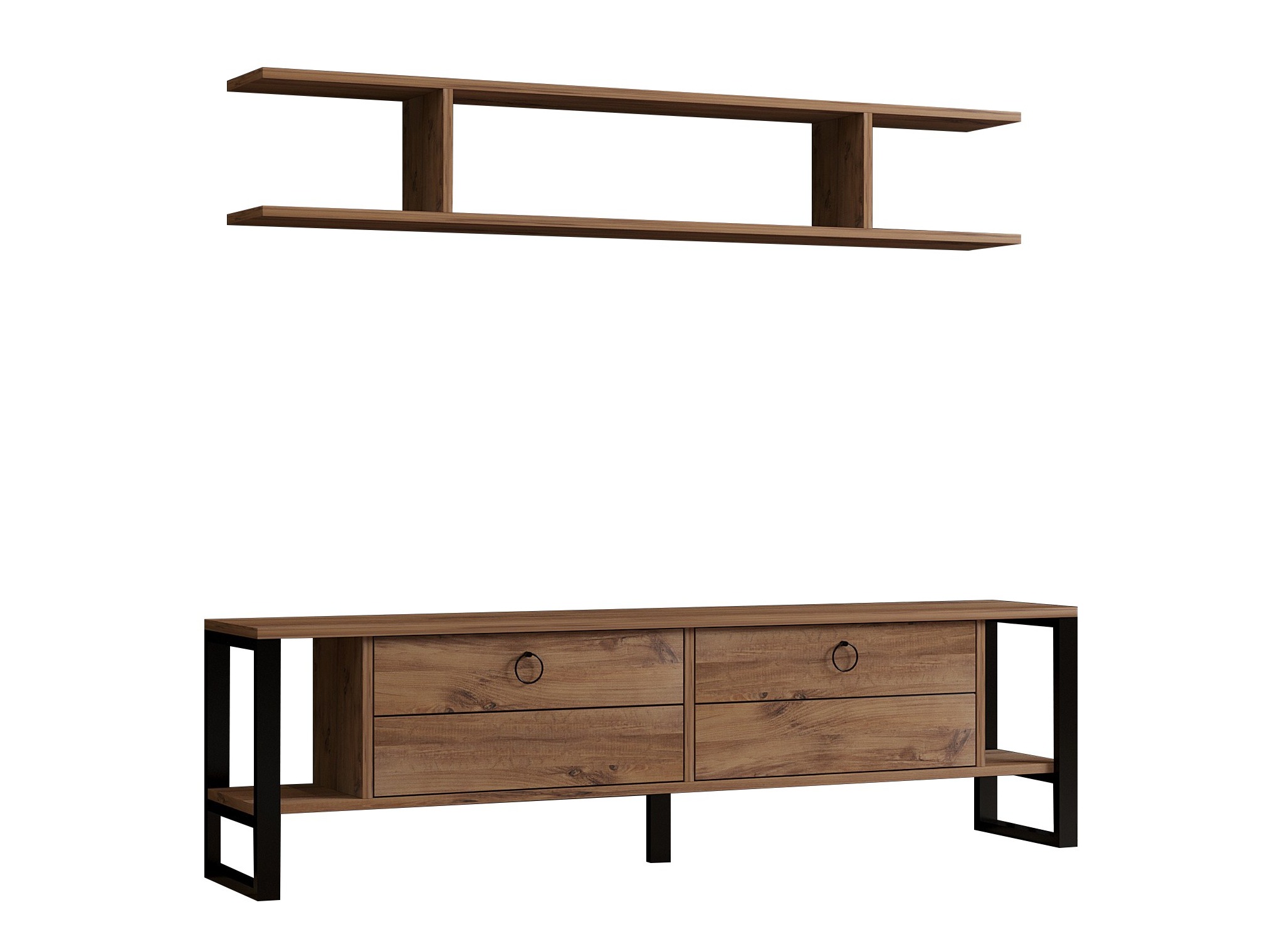 Komplet za dnevno sobo Kailua 2643 (Temen bor)