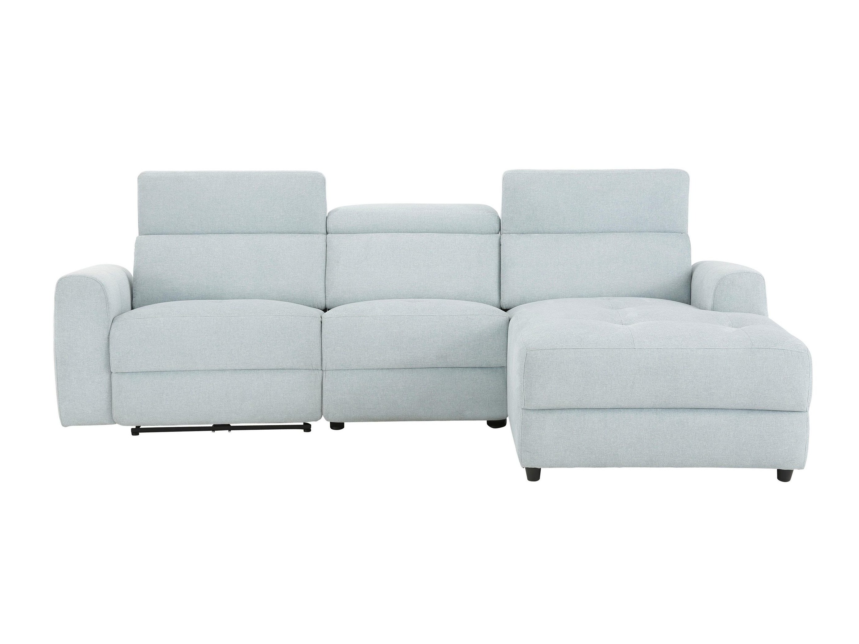 Kotna garnitura s počivalnikom Denton 1490 (Svetlo modra)