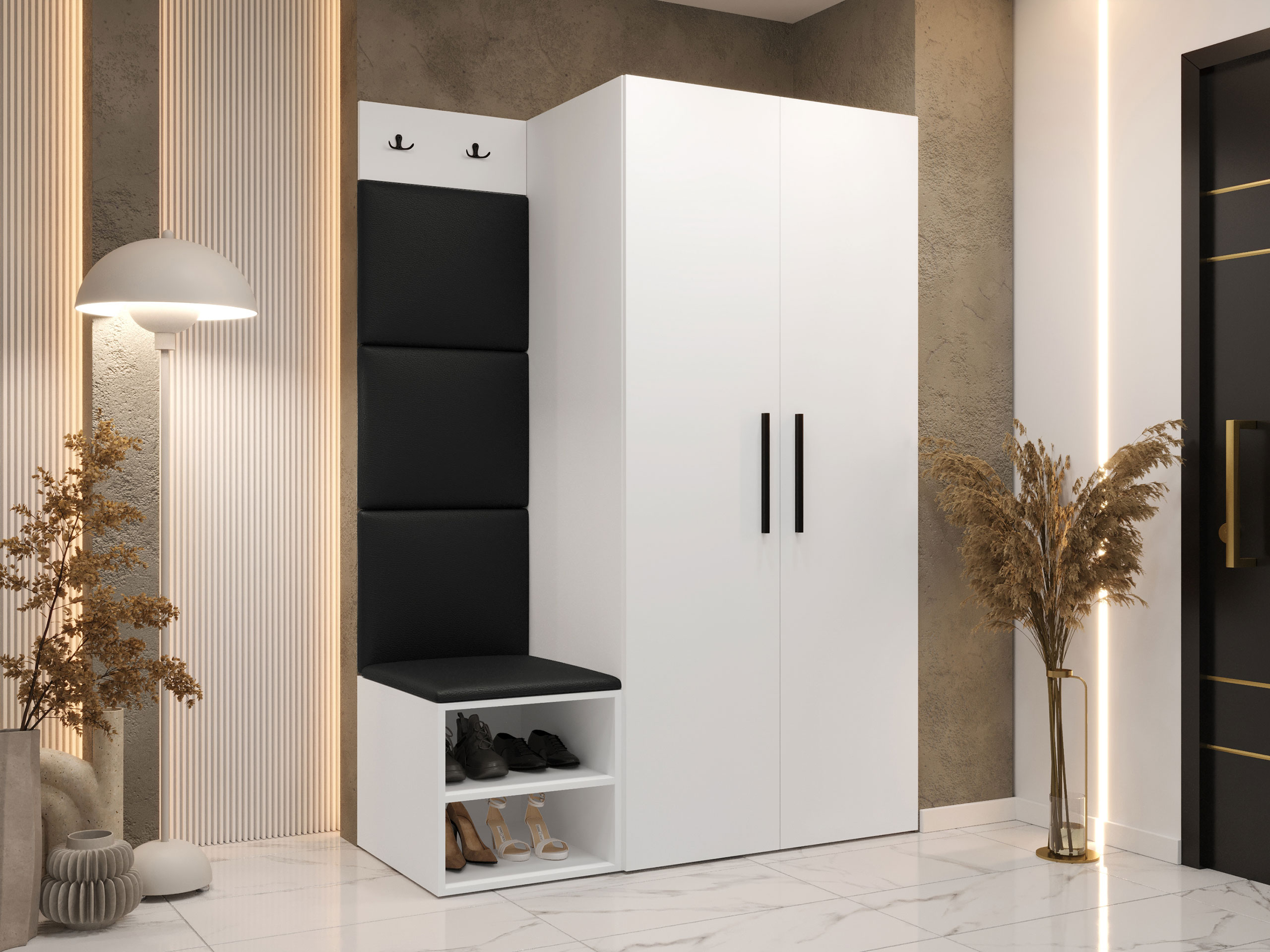 Komplet za predsobo Hartford 523 (Bela)