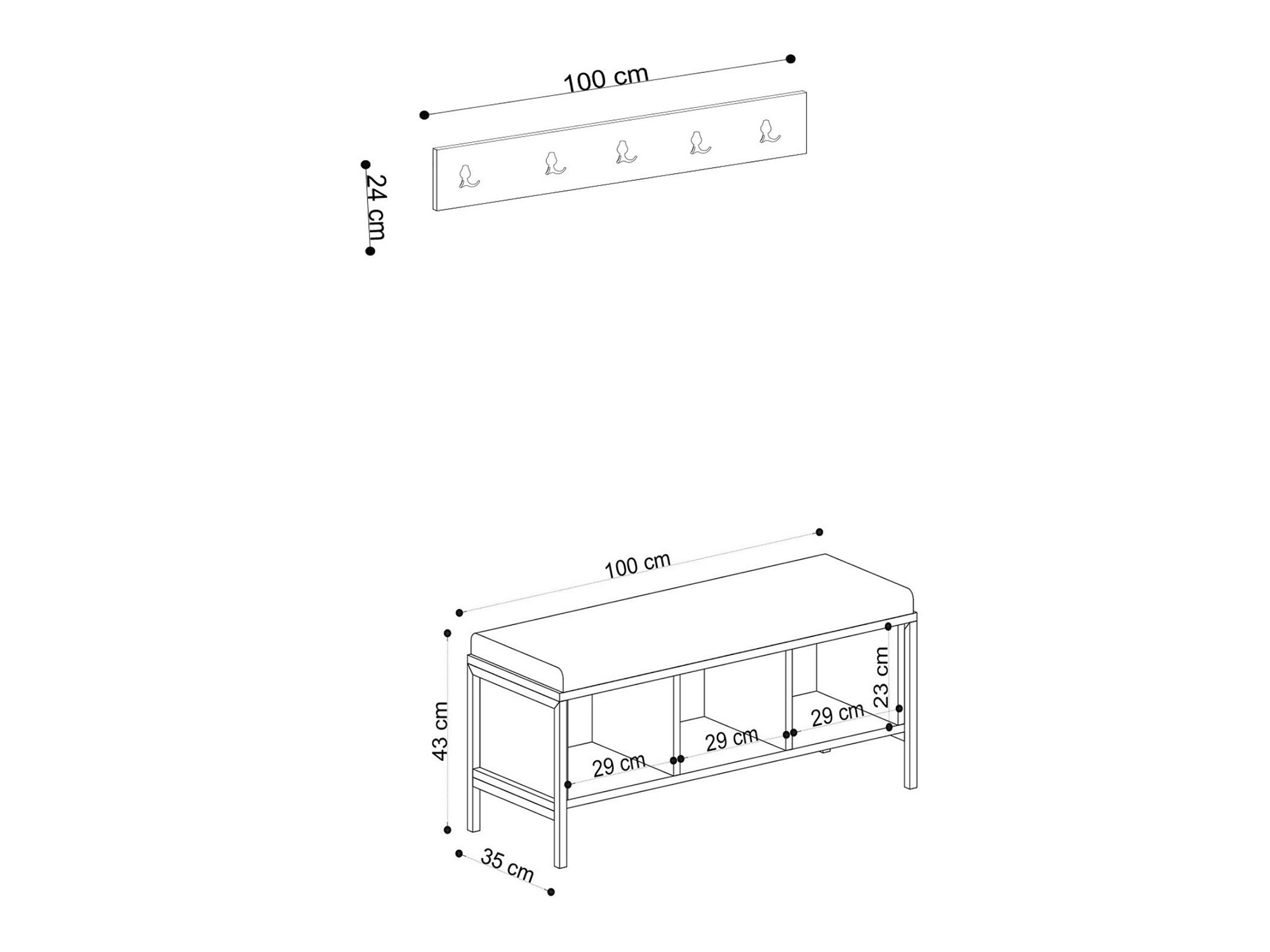 Komplet za predsobo Vestesu 137